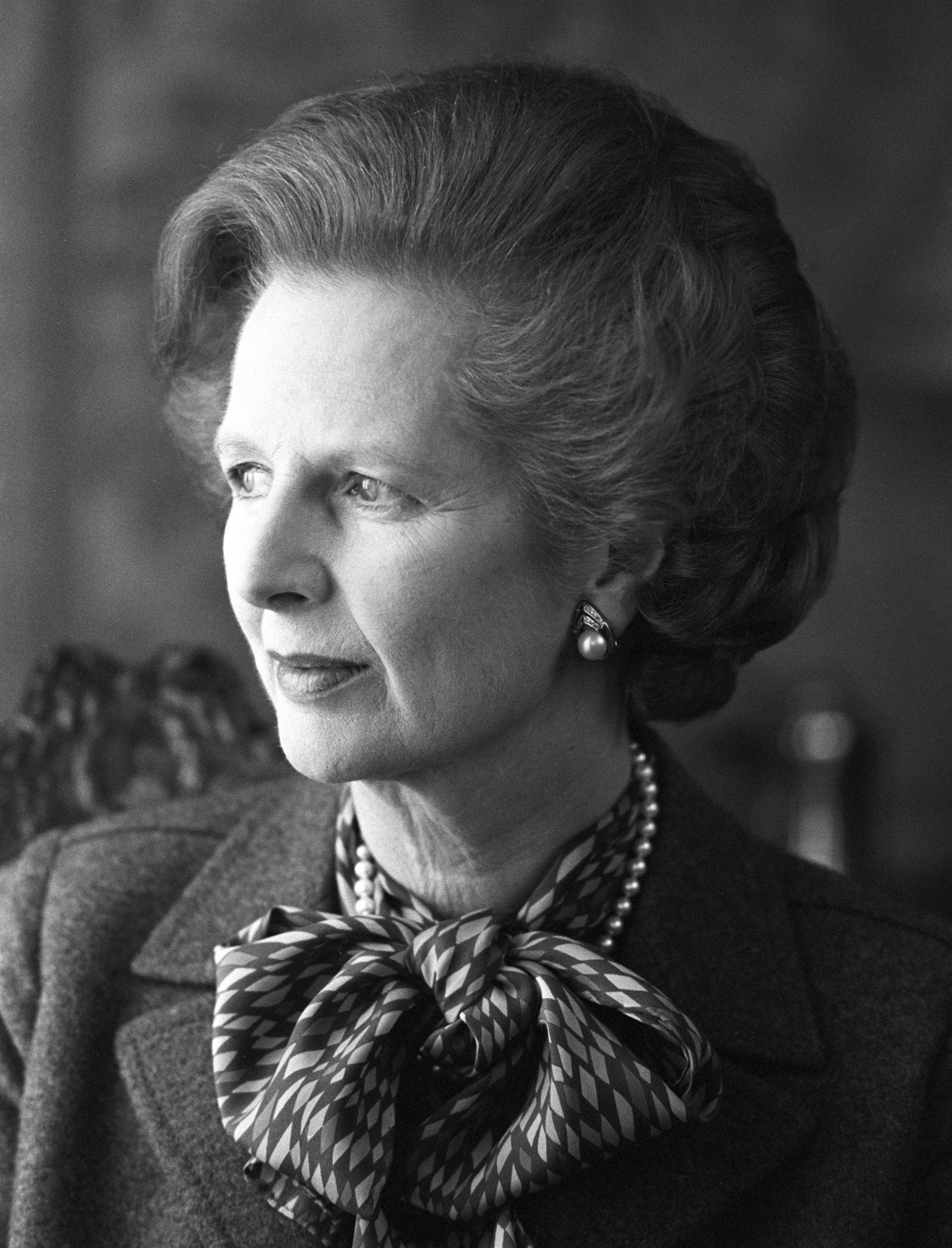 Margaret Thatcher in Downing Street in 1984