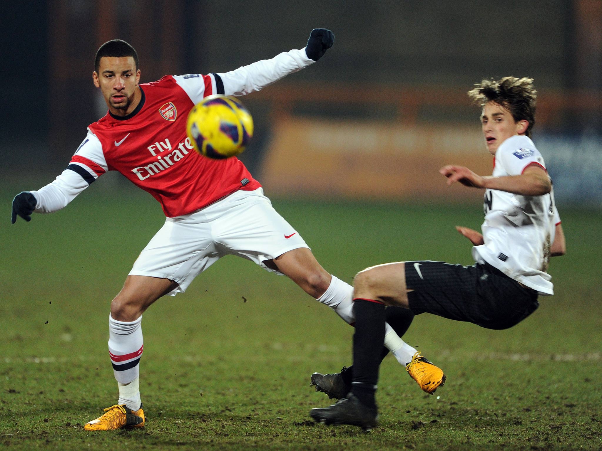 Manchester United youngster Adnan Januzaj pictured in an Under-21 match against Arsenal