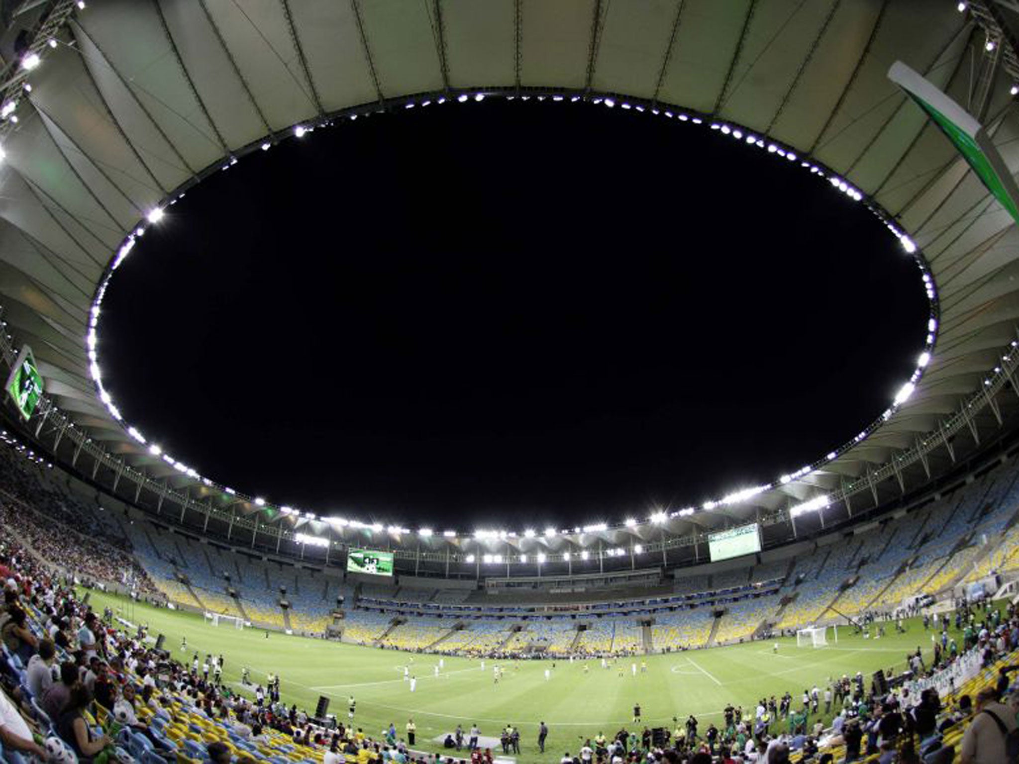 The new stadium’s first match was an exhibition between Friends of Ronaldo and Friends of Bebeto, former Brazil team-mates