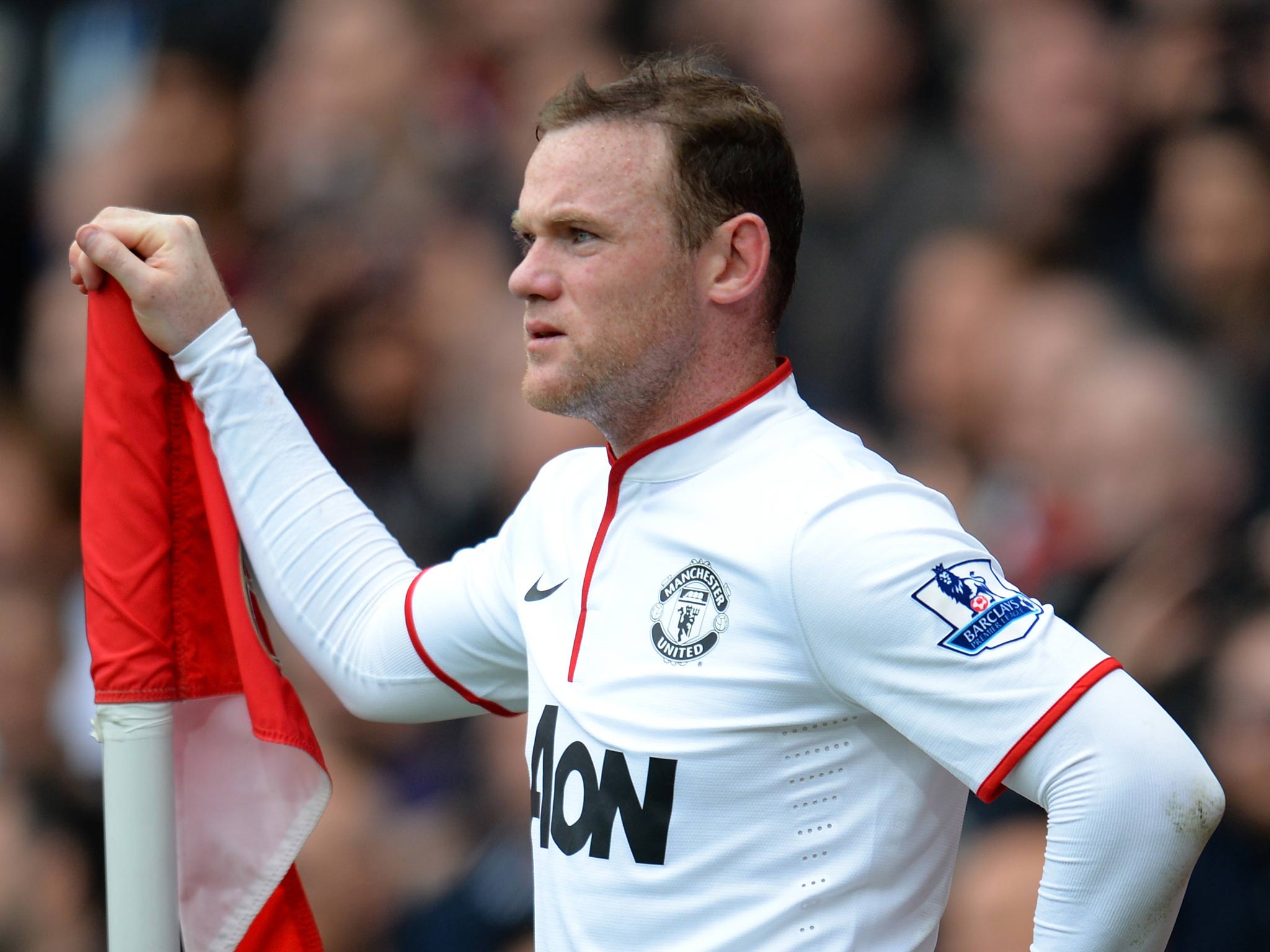 Manchester United striker Wayne Rooney at the Emirates