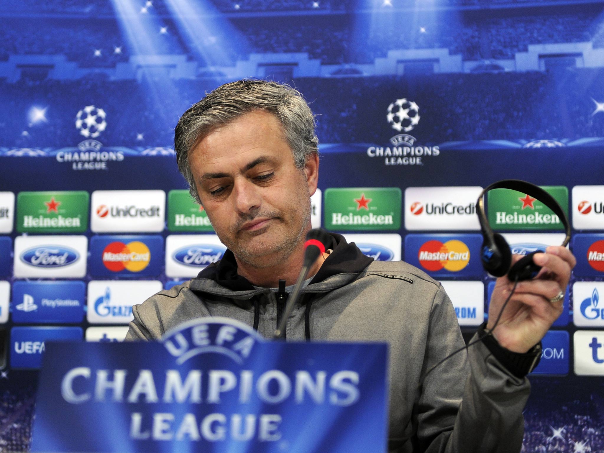 Real Madrid coach Jose Mourinho pictured ahead of his side's Champions League second leg against Borussia Dortmund