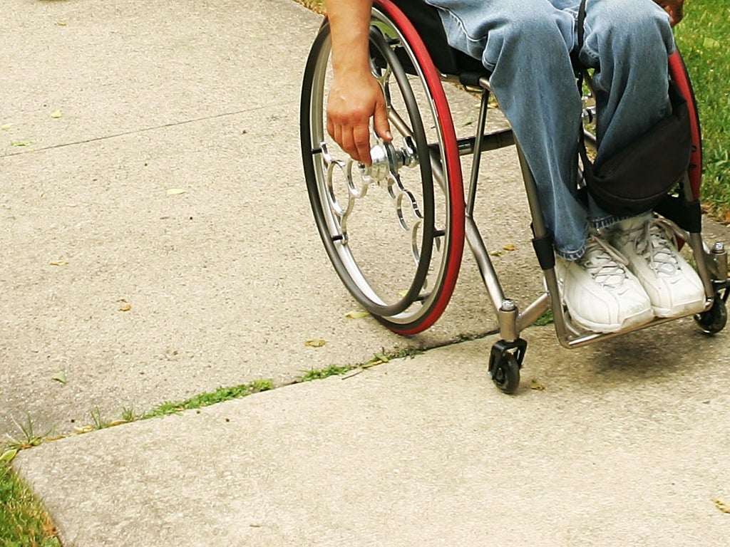 A wheelchair user