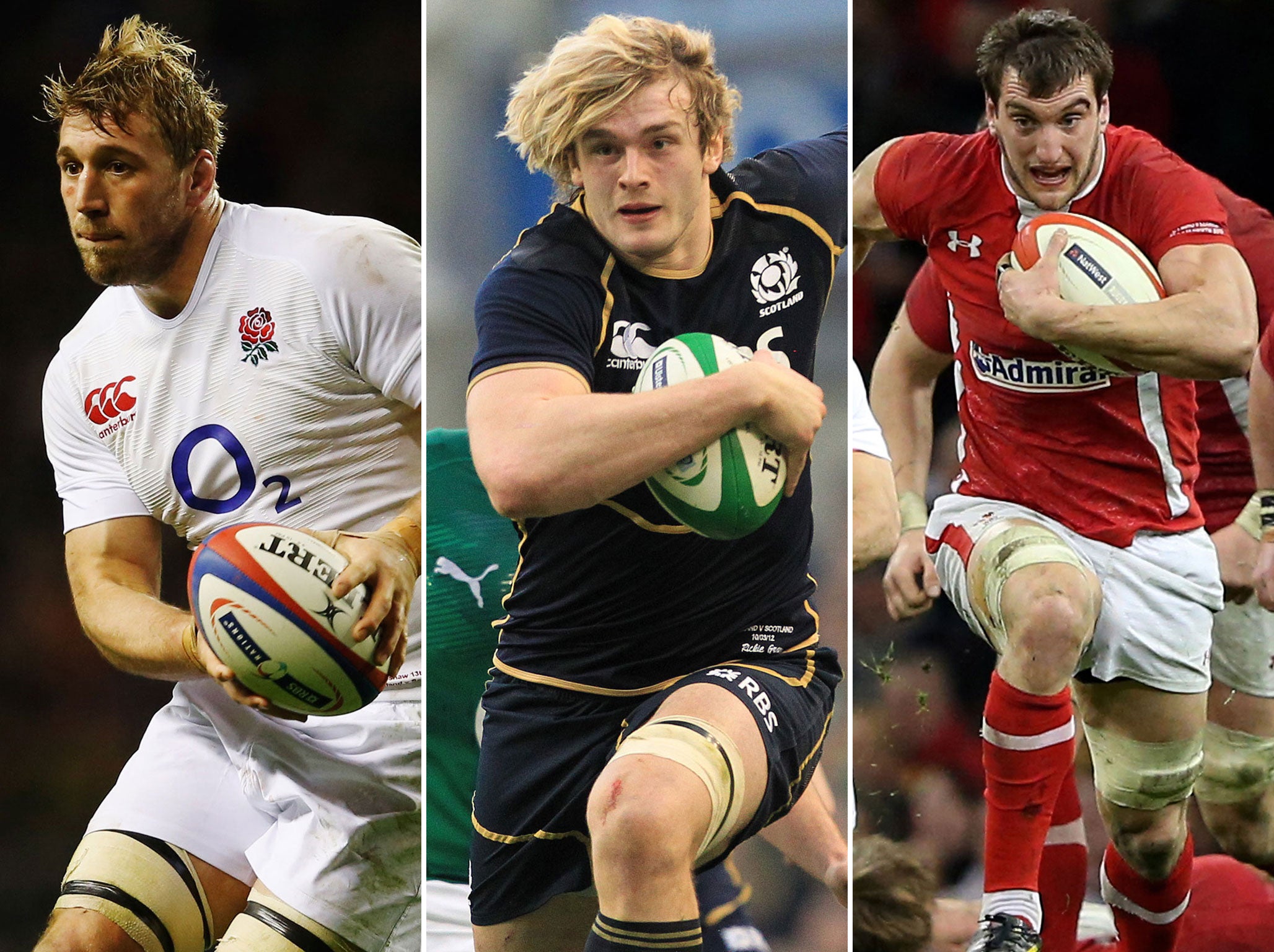 Chris Robshaw, left, Richie Gray, Centre, Sam Warburton, right. But who will be in Gatland's squad announcement?
