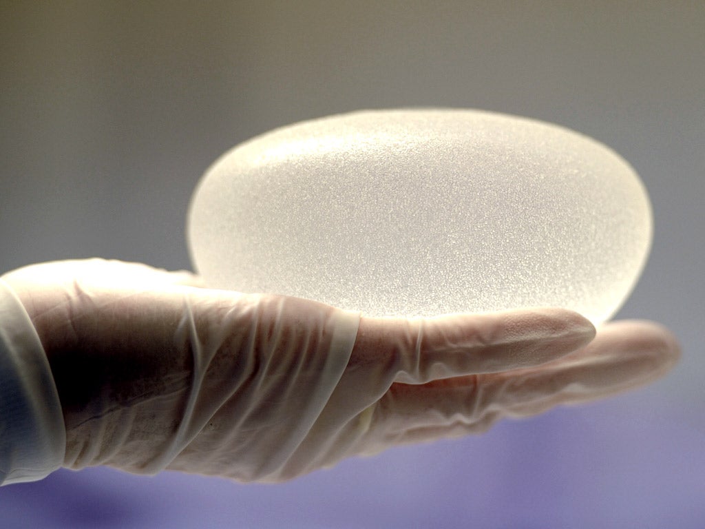 Silicone breast implants