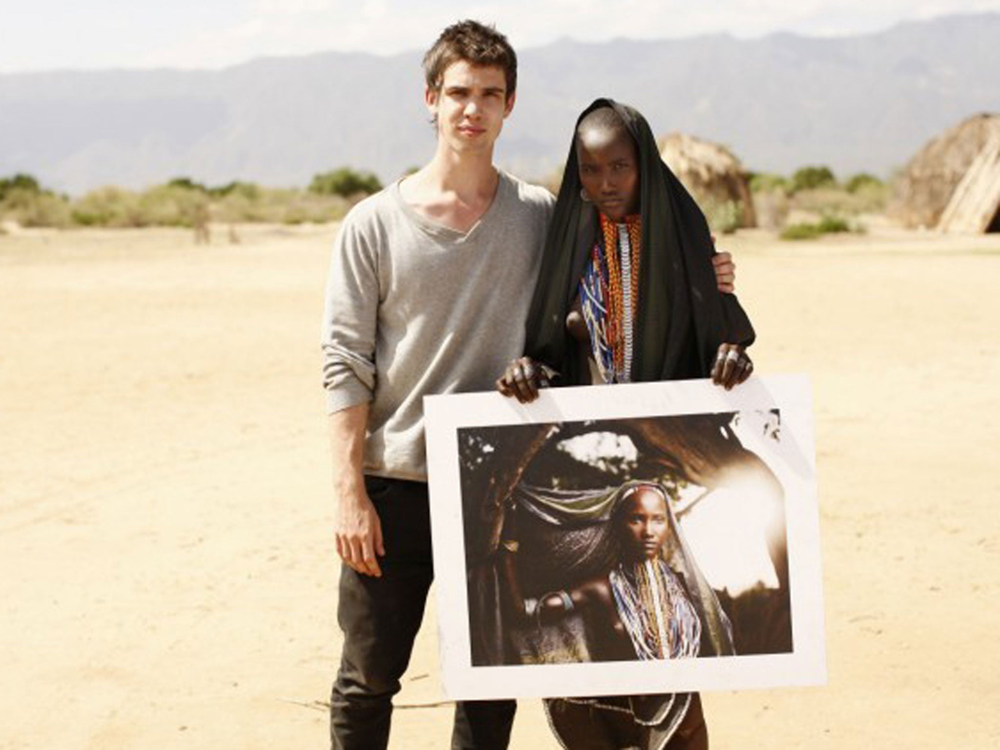 Rufo and Joey L with Print, Arbore Tribe, Lower Omo Valley, Ethiopia