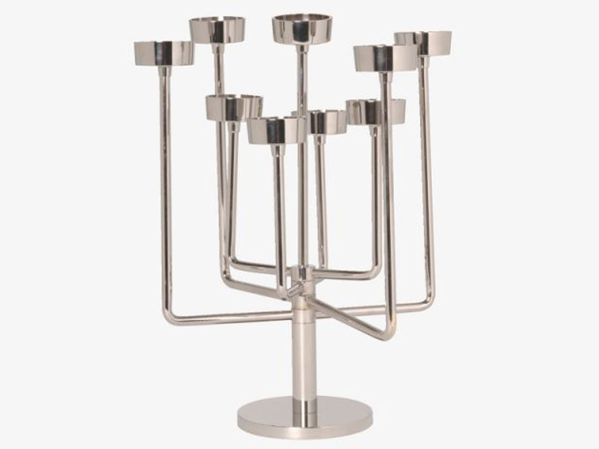 Bright:  This tealight candelabra will make a dramatic centerpiece on a table. Klein candelabra, £35, habitat.co.uk