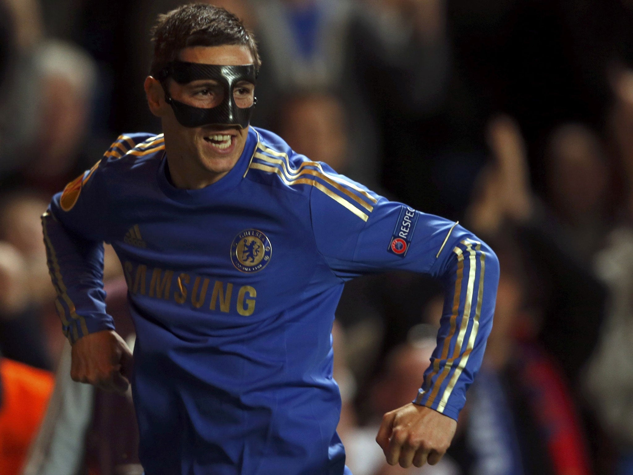 Fernando Torres celebrates Chelsea’s opener as they eased past Basel