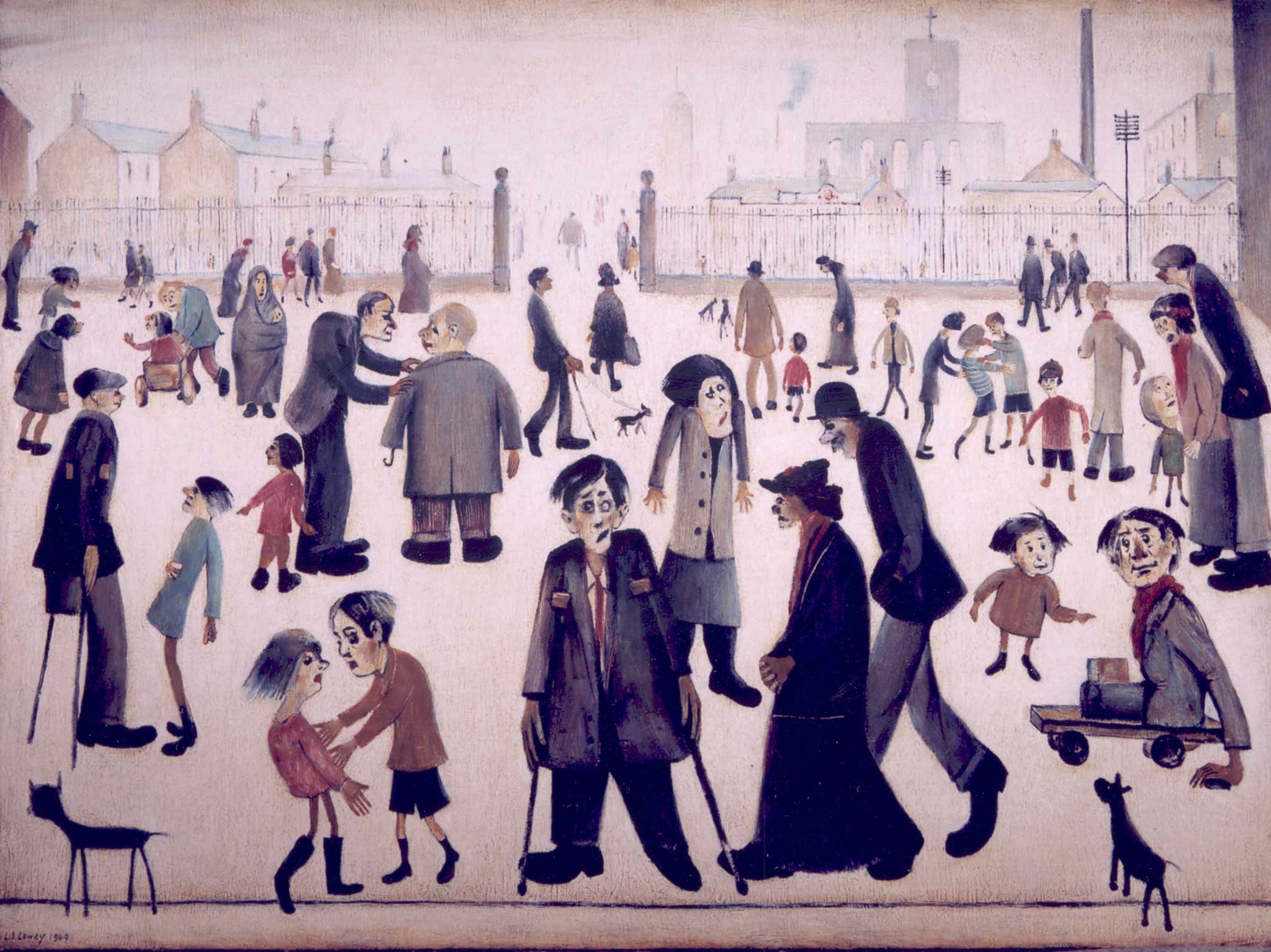 'The Cripples', 1949, by LS Lowry