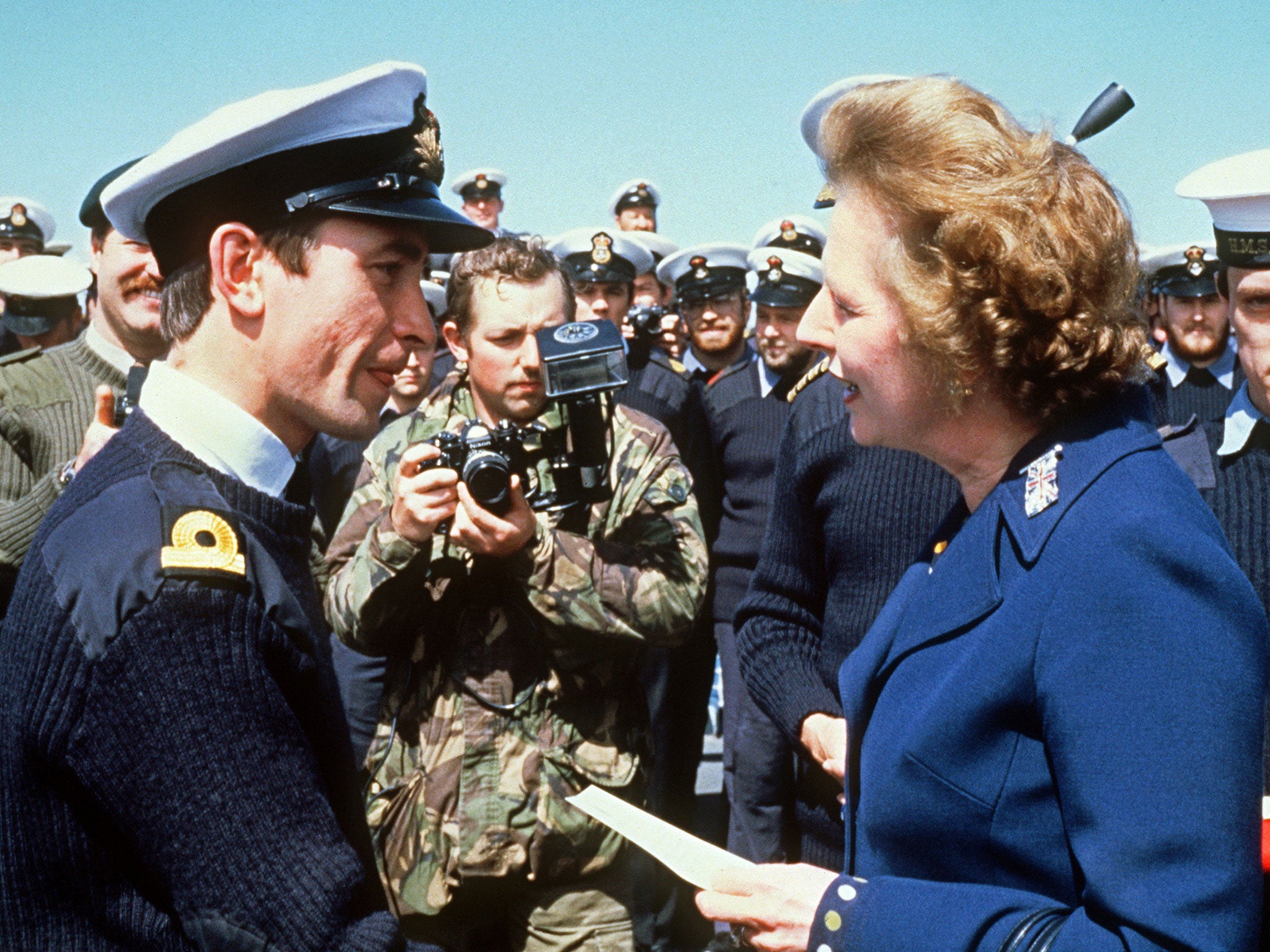 Wartime: Margaret Thatcher meets the Royal Navy