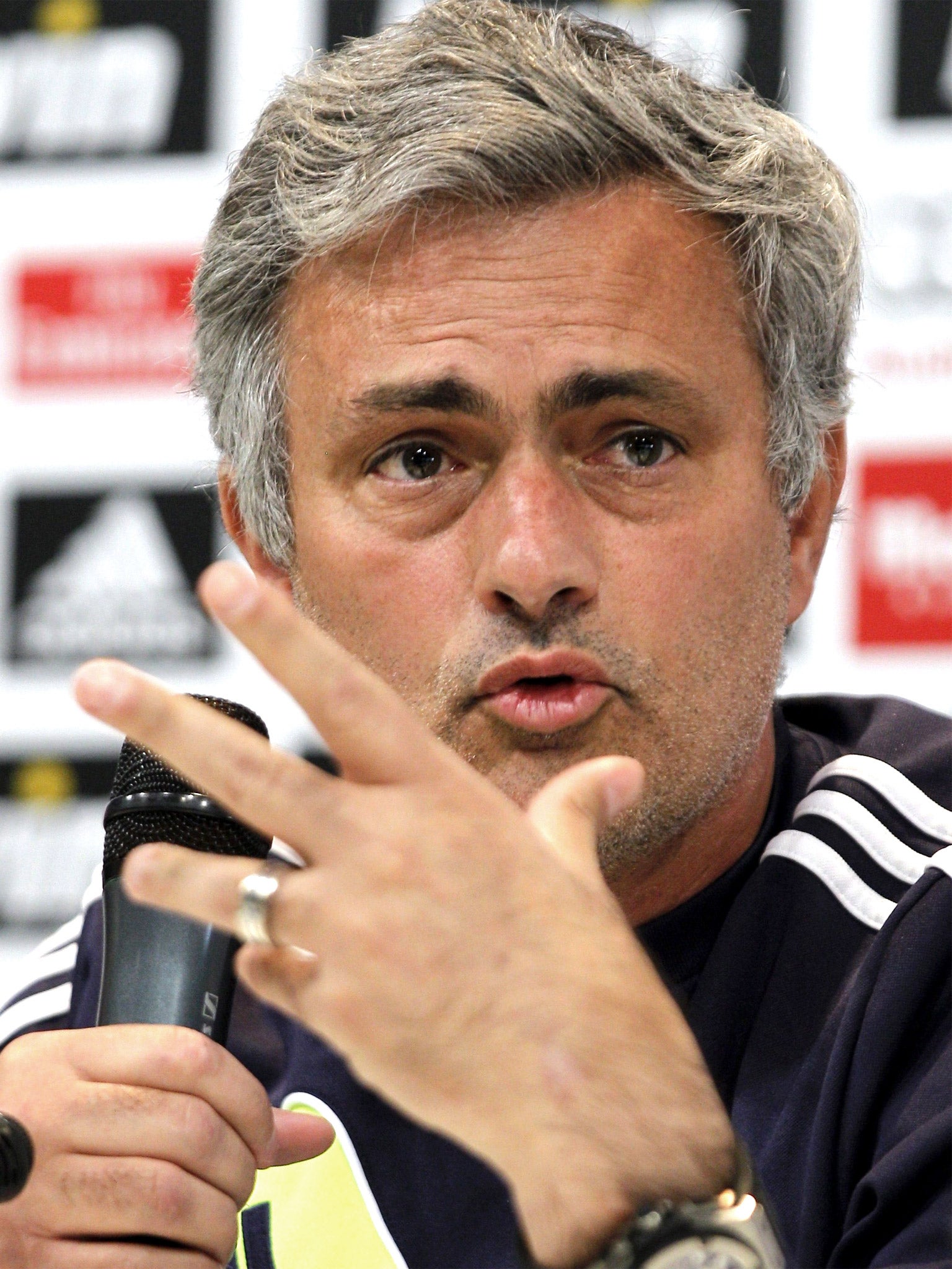 Jose Mourinho addresses the Spanish media yesterday