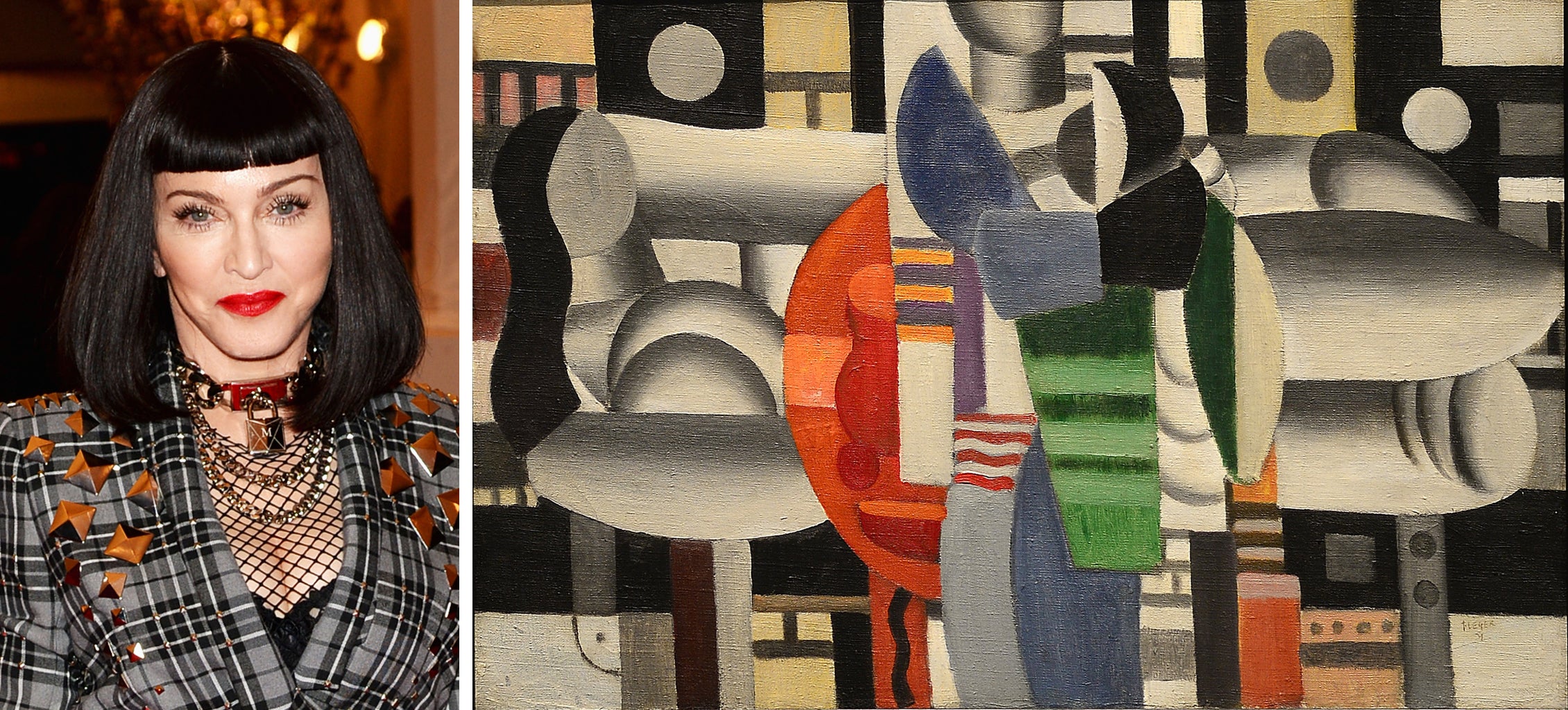 Madonna inset with the painting Cubist Fernand Léger auctioned by Sotheby's New York for over $7m