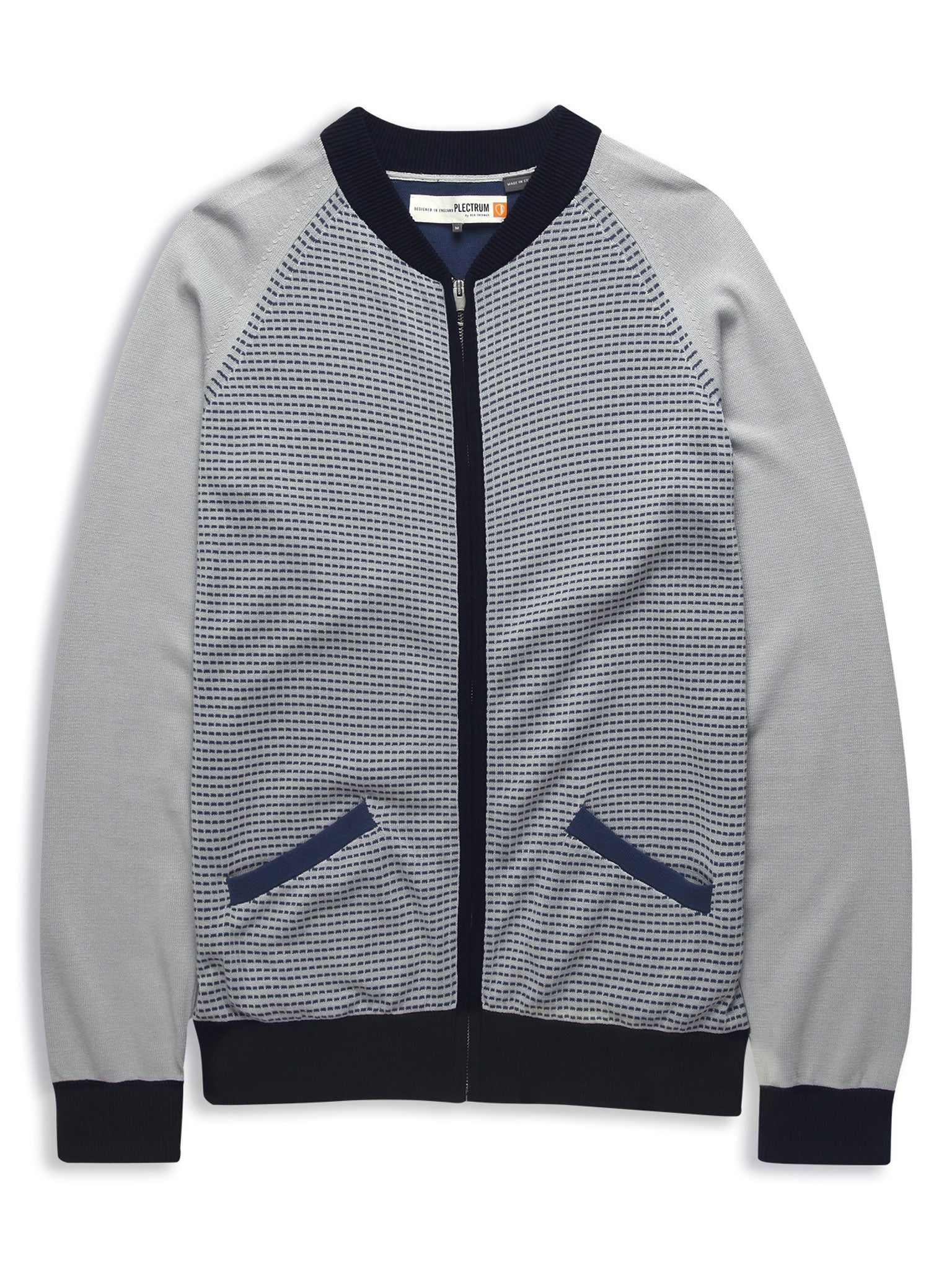 Bomber £125, Plectrum by Ben Sherman, <a href="http://www.bensherman.com/clothing/plectrum/plectrum-zip-through-cardigan.html" target="_blank">bensherman.com</a>