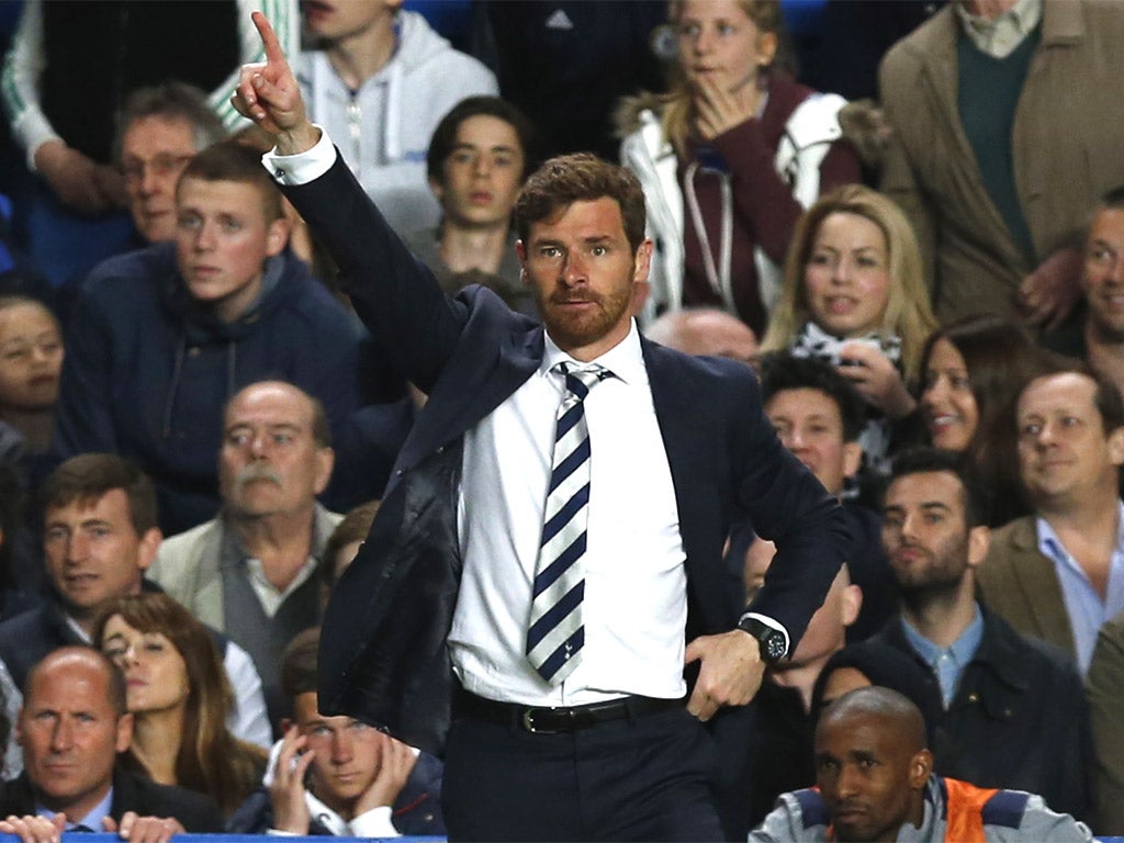 Spurs boss Andre Villas-Boas appeals for a decision during his side's draw against his former employers