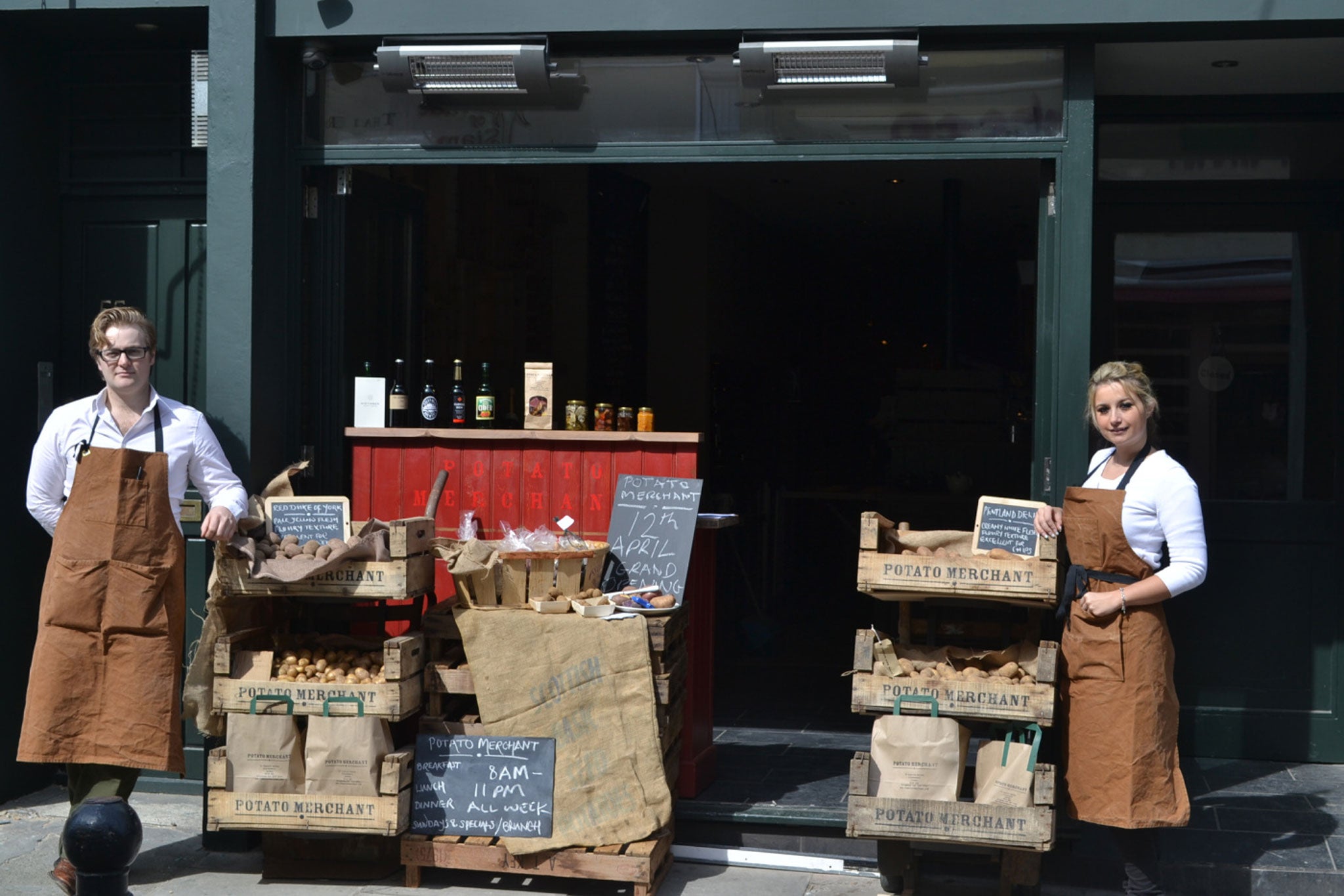 The Potato Merchant is of the knockabout school of restauranting, where good service and precise cooking are less important than 'vibe'