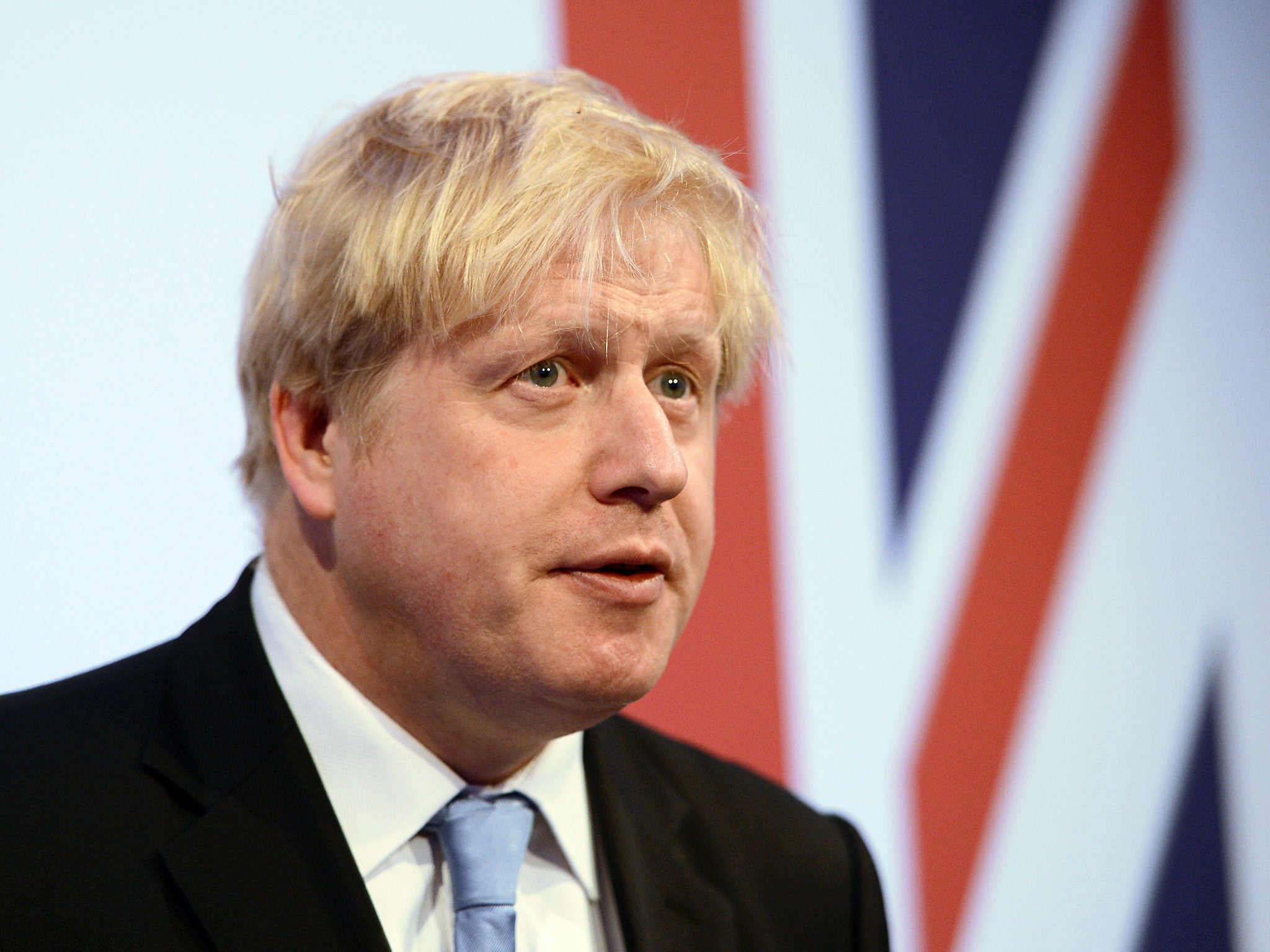 Mayor of London Boris Johnson addresses the Global Investment Conference in London on May 9, 2013.