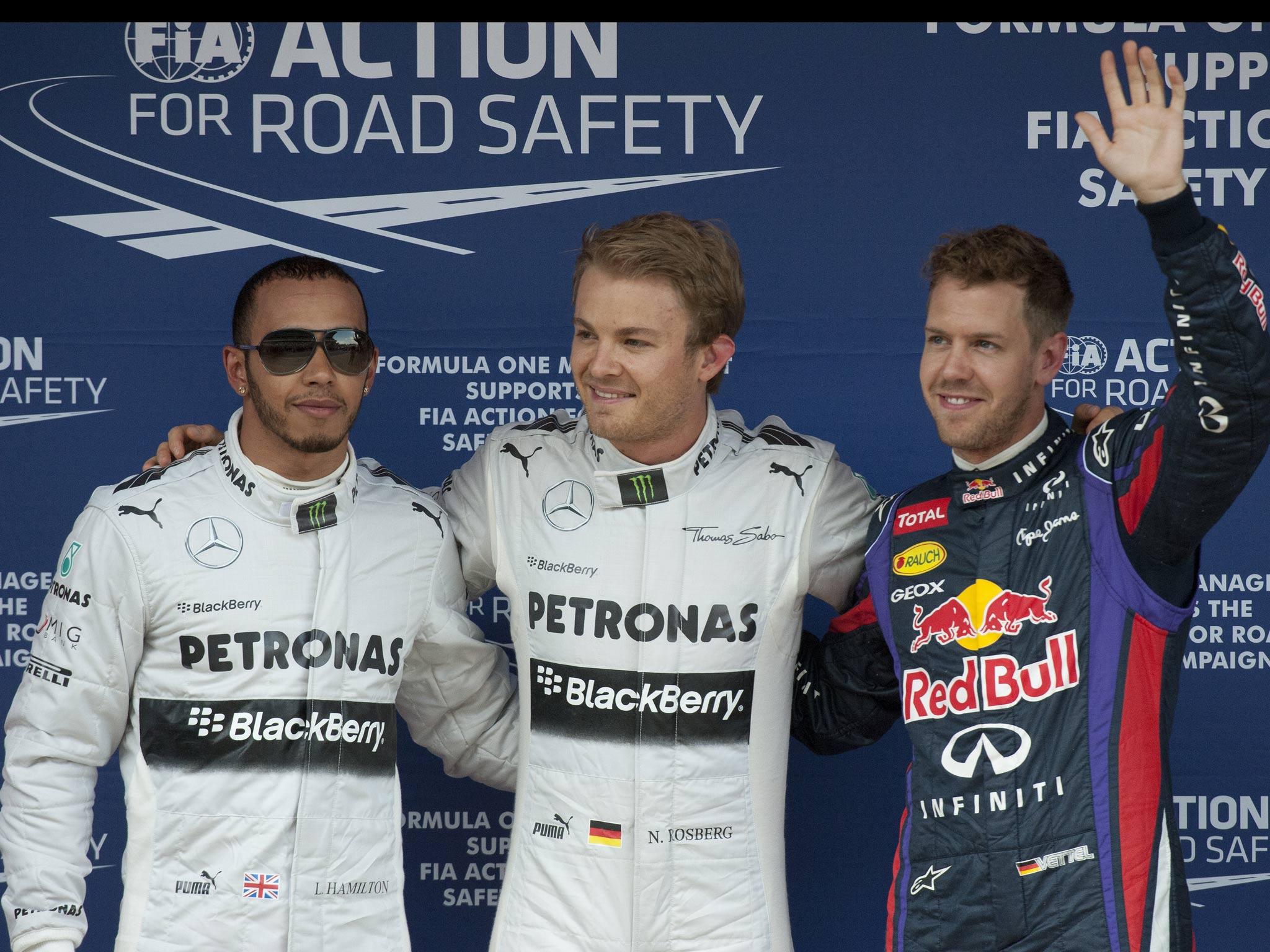 Nico Rosberg claims pole ahead of Lewis Hamilton and Sebastian Vettel for the Spanish GP