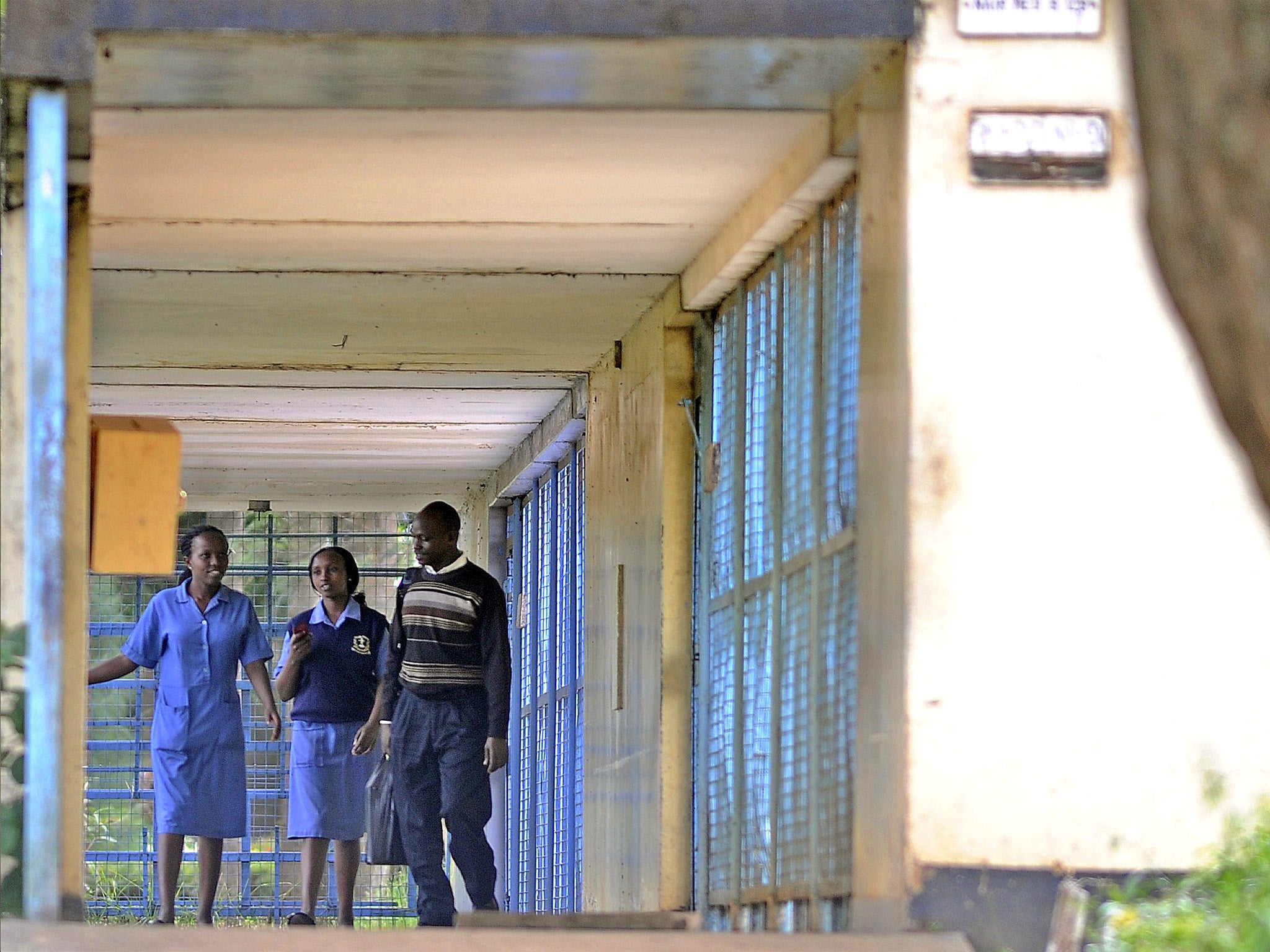 Medical students inside the Mathari hospital