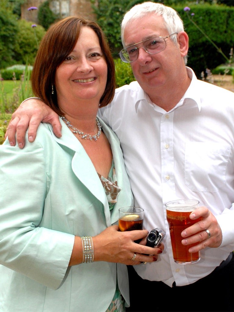 Jane Netherton pictured with her husband