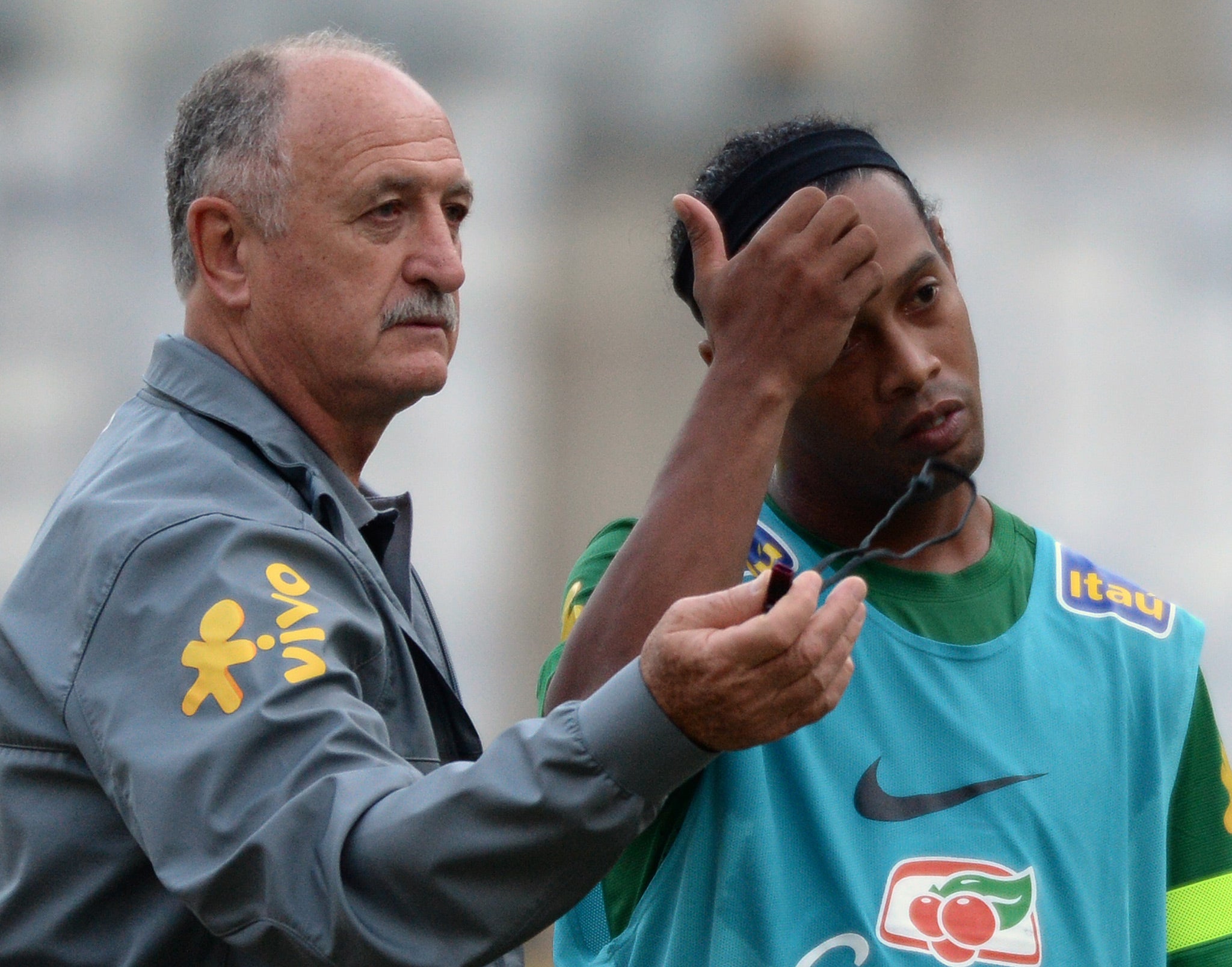 Ronaldinho with Scolari