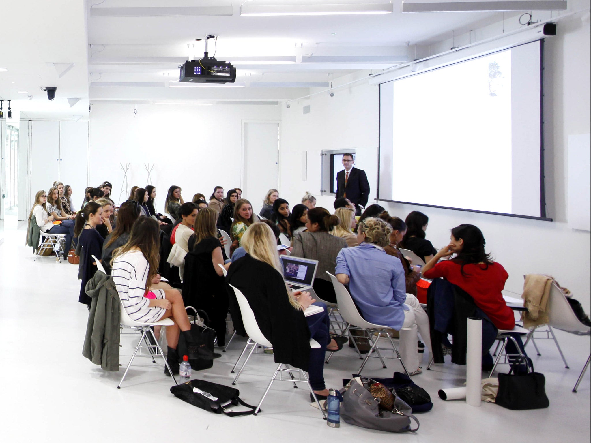 School of frocks: students at the Condé Nast College of Fashion and Design in London