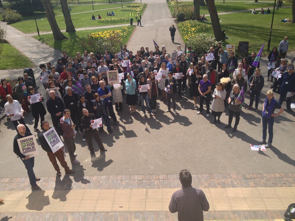 Birmingham Defend Education's May Day protest