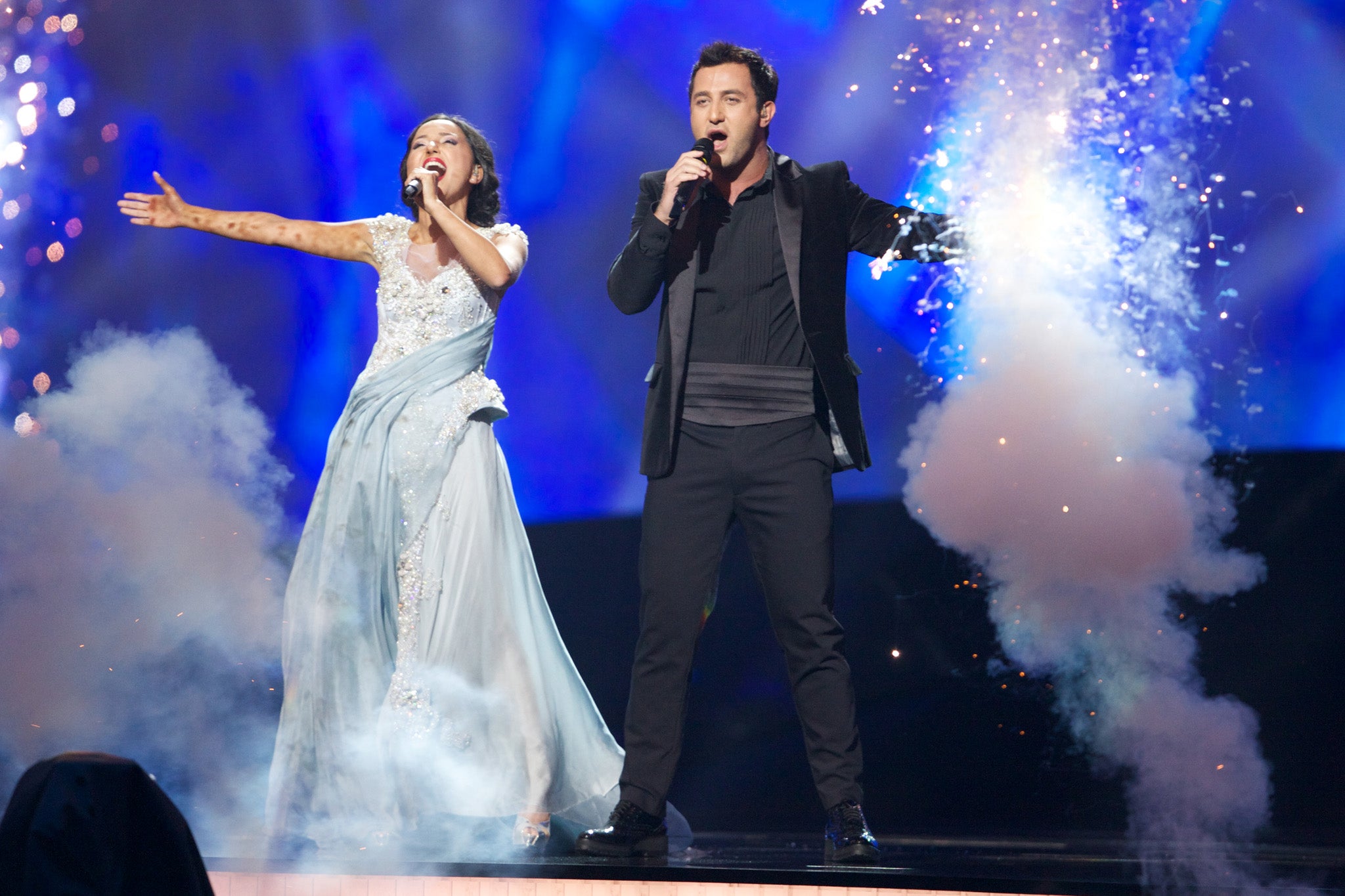 Georgia's 2013 entry Nodi Tatishvili & Sophie Gelovani performing 'Waterfall'