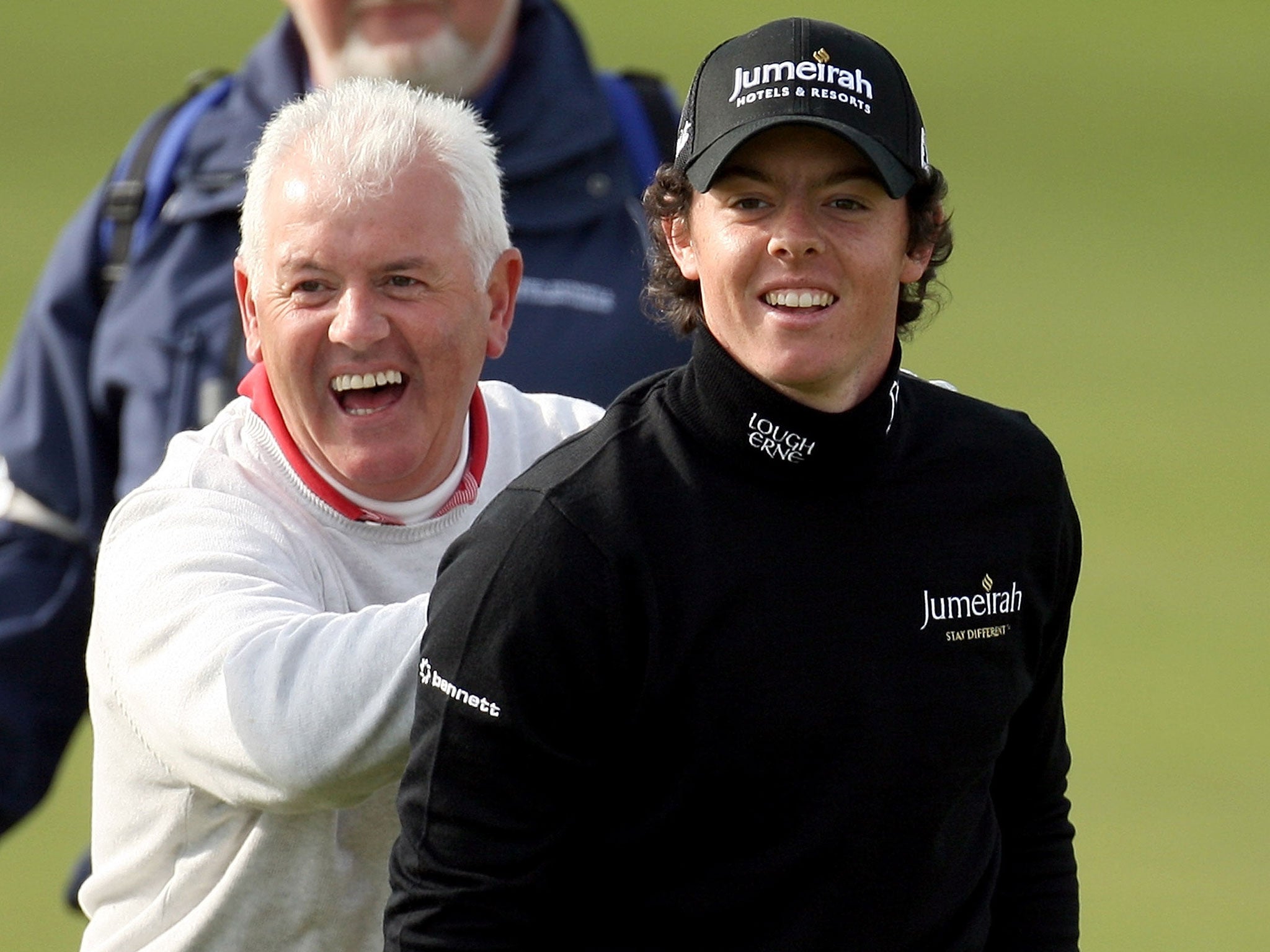 Rory McIlroy with his father, Gerry