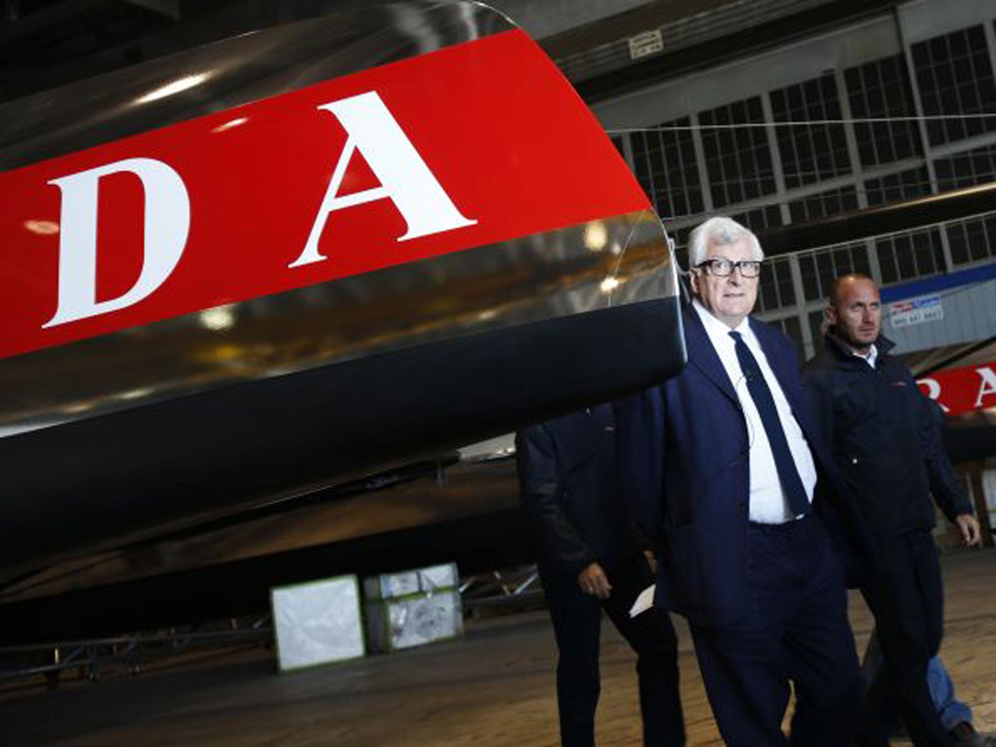 Patrizio Bertelli, owner of America's Cup challenger team Luna Rossa Challenge, at a press conference on Friday