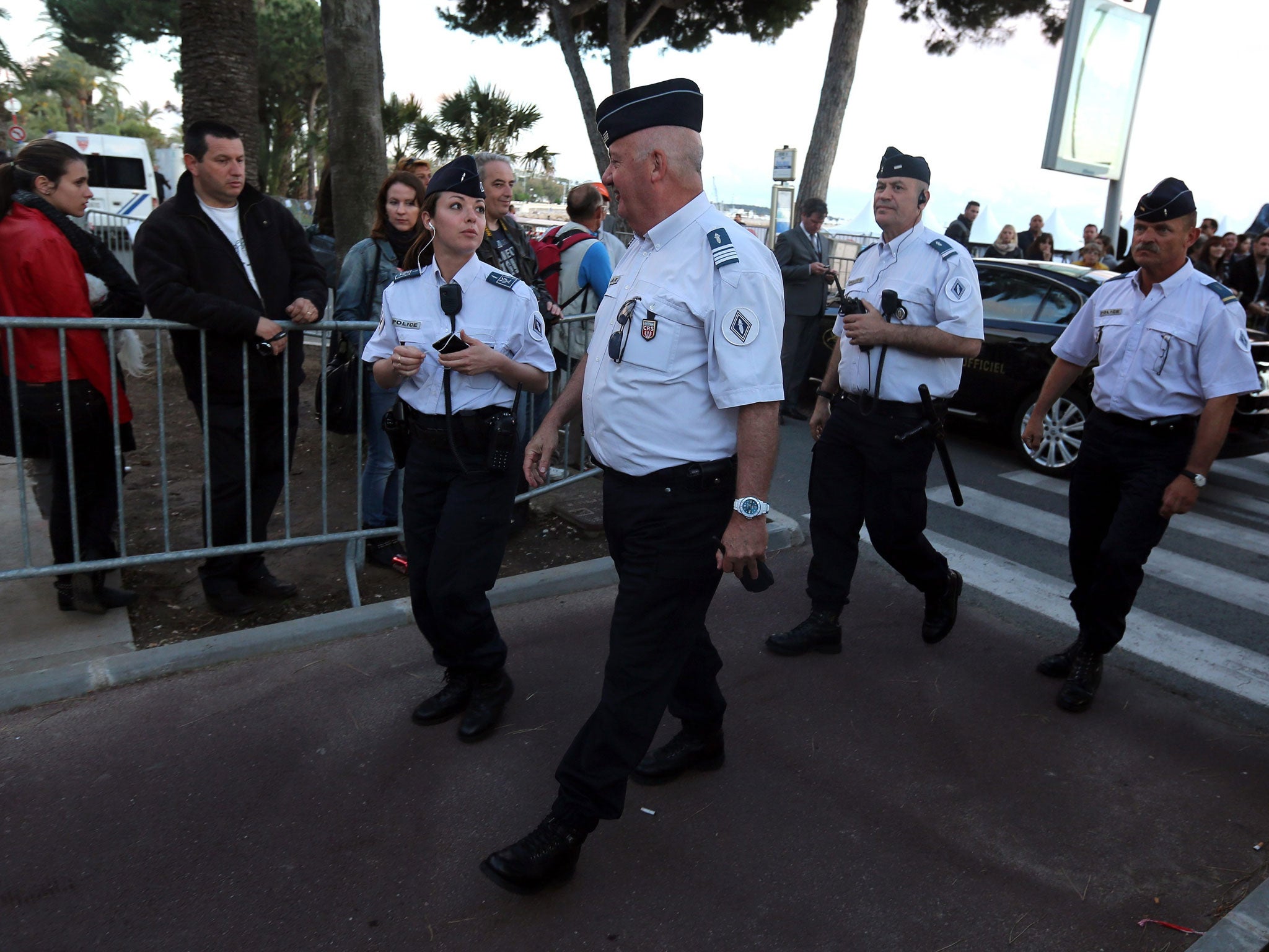 What sounded like gunshots are thought to have been fired near two of the film festival judges