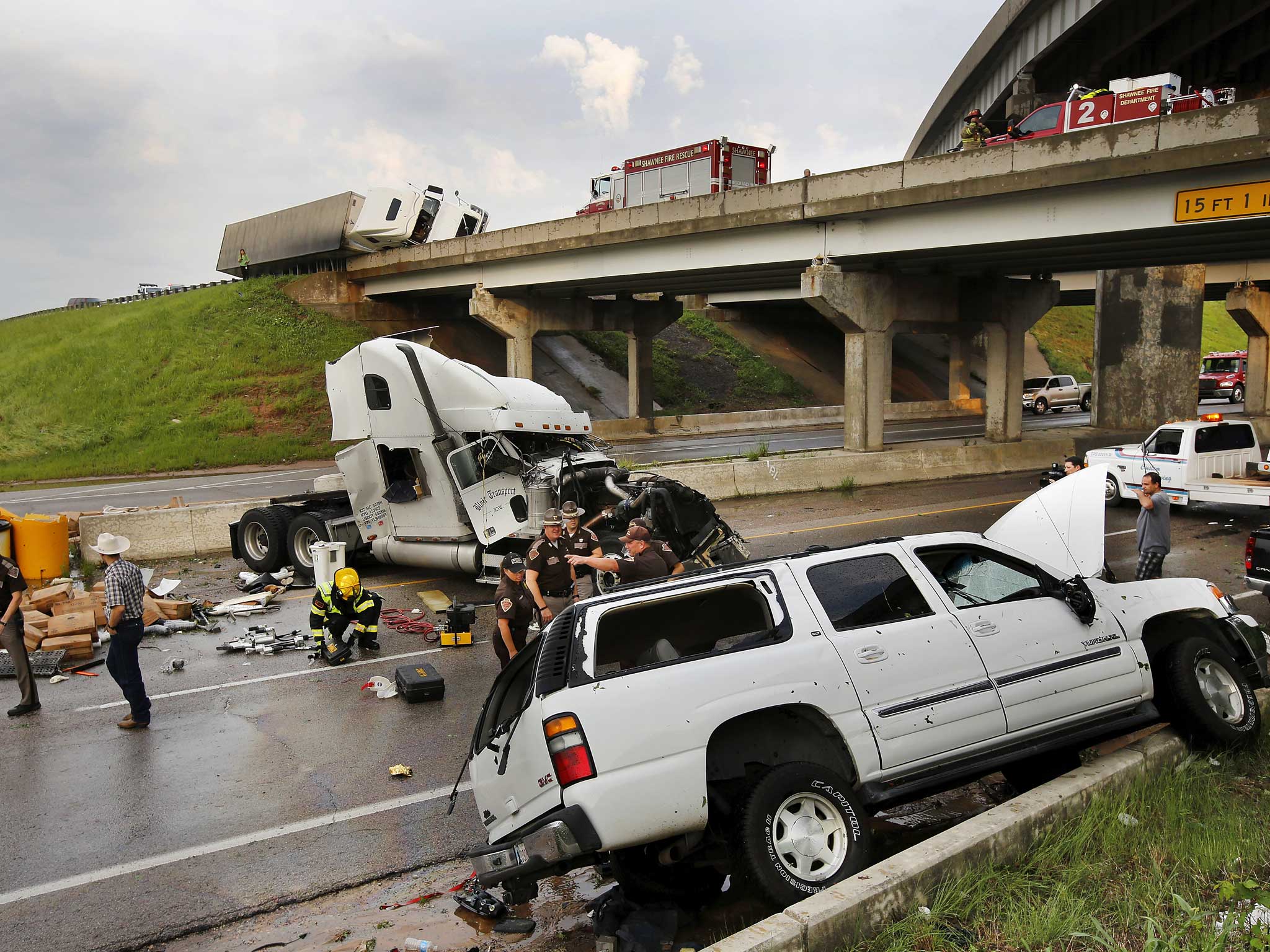 Tornadoes have caused havoc in the US state of Oklahoma