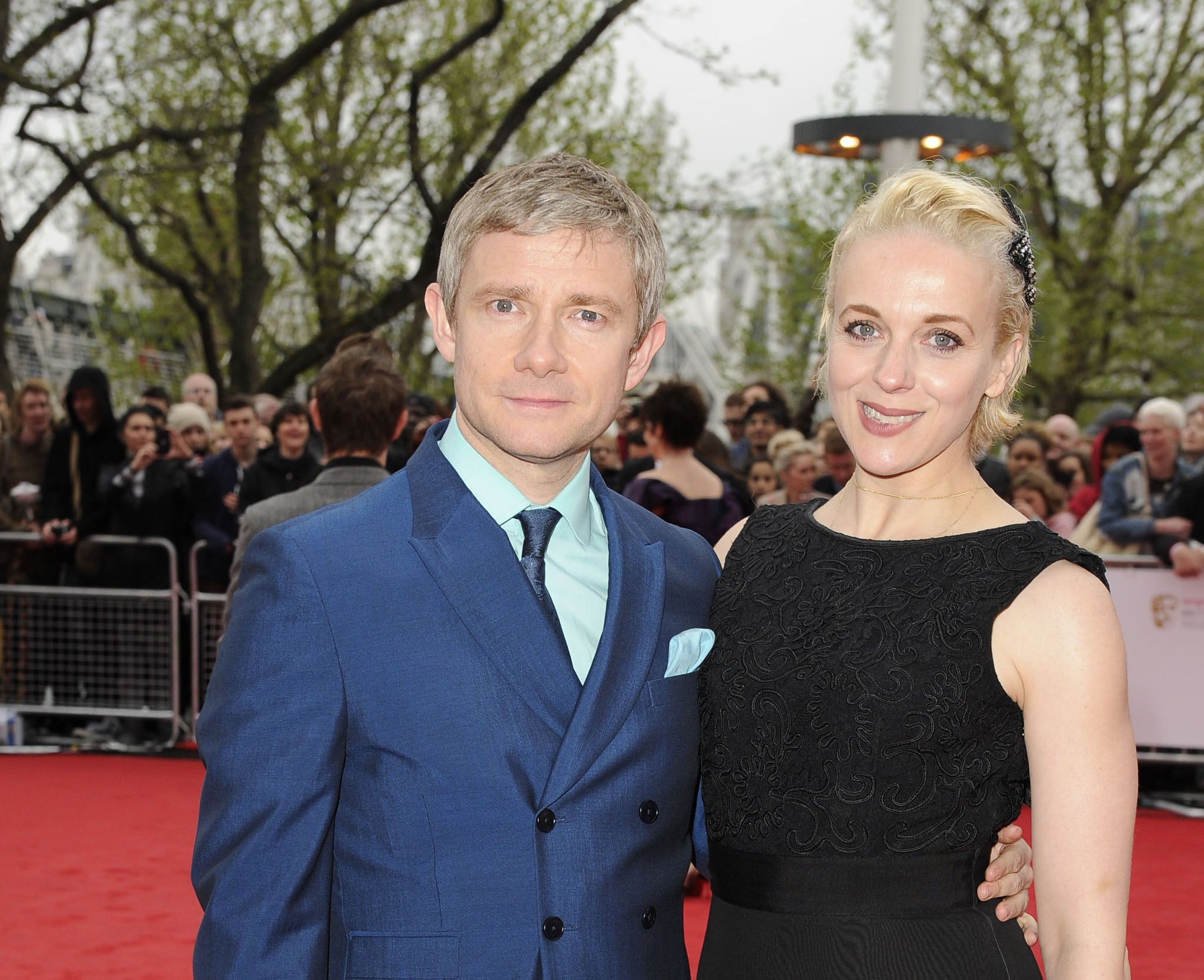 Amanda Abbington and Martin Freeman at the TV Bafta Awards last week