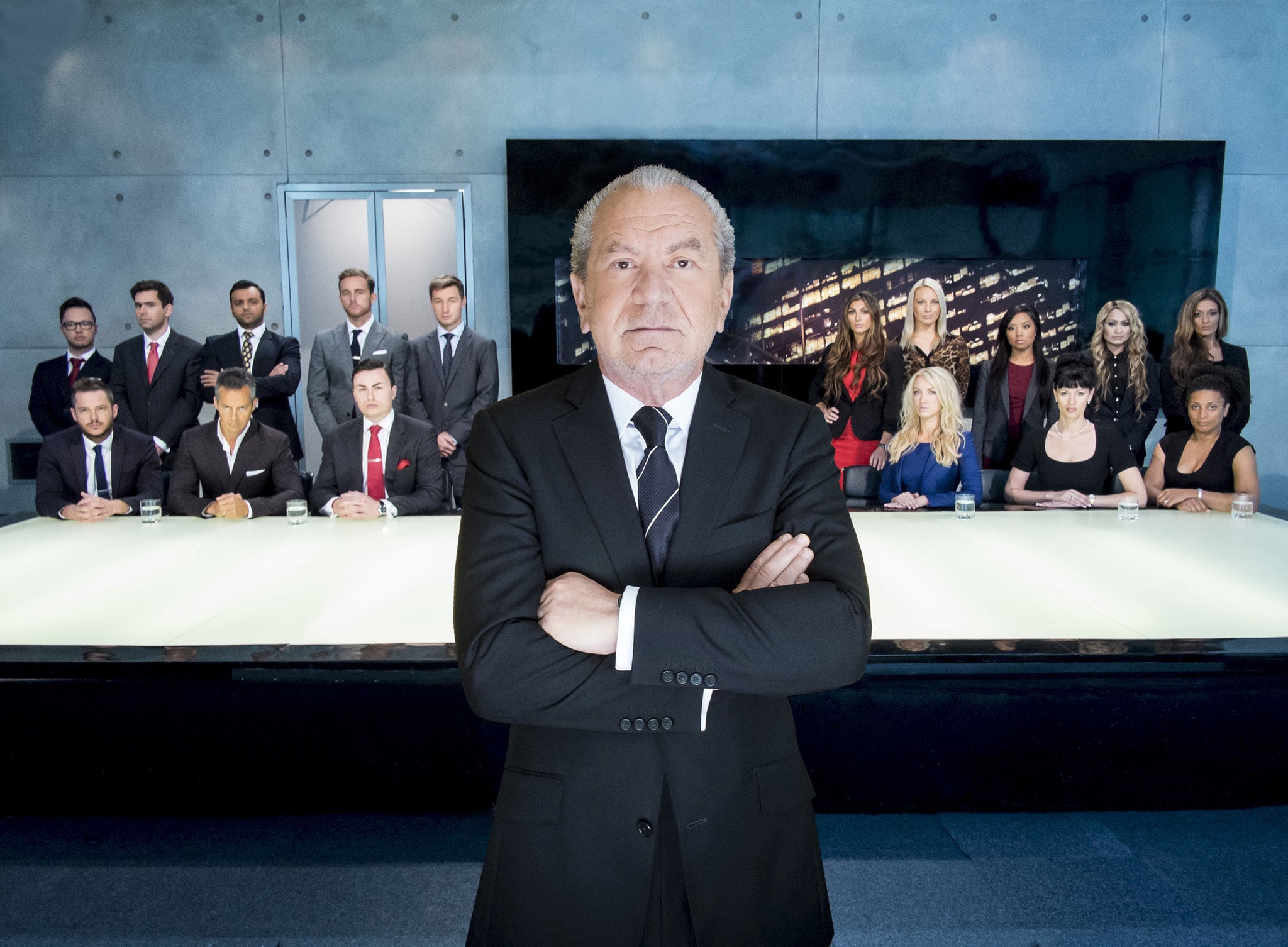 Lord Sugar with The Apprentice 2013 contestants