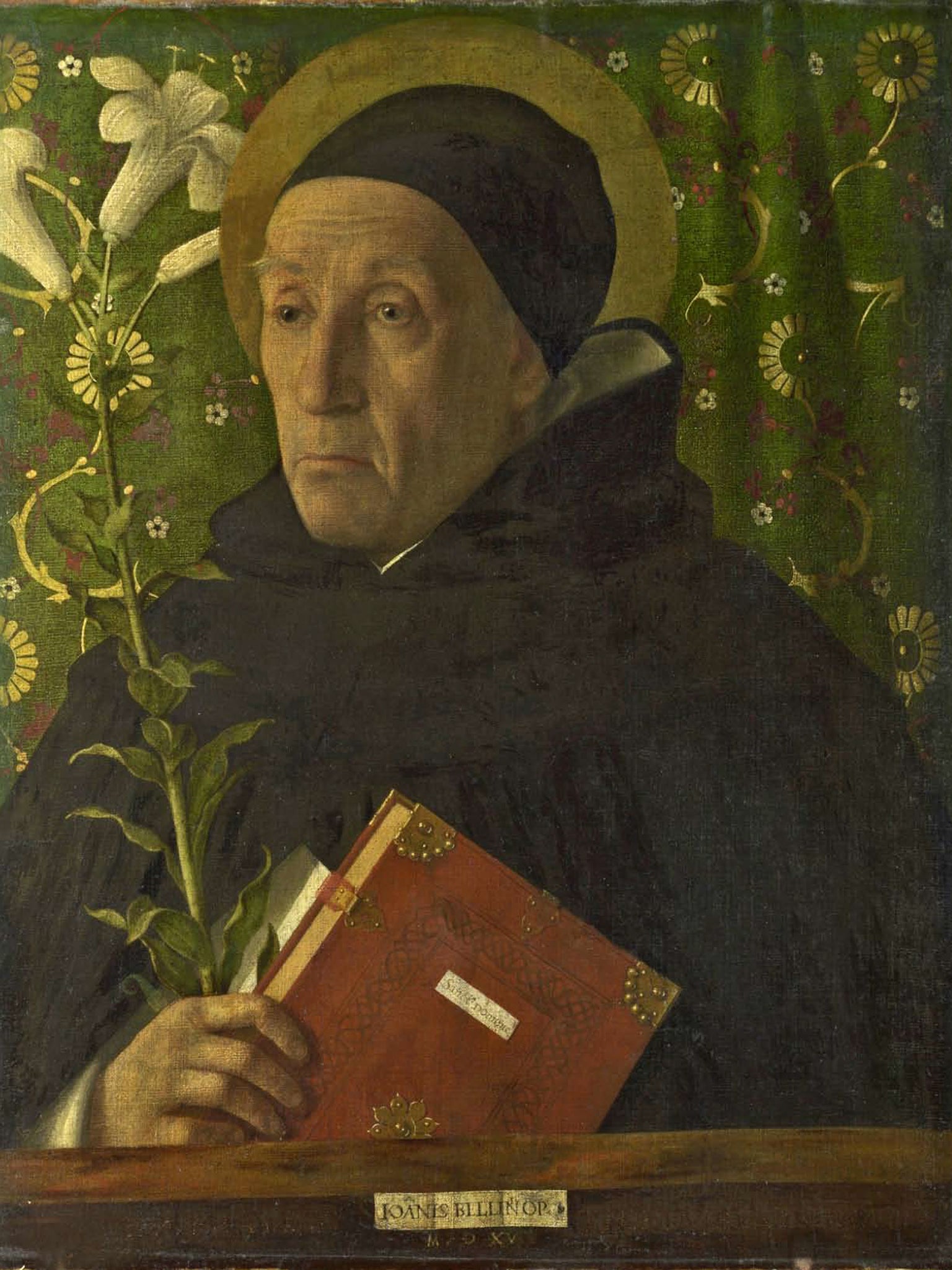 Fra Teodoro of Urbino as Saint Dominic (1515) 63.9 x 49.5 cms by Giovanni Bellini