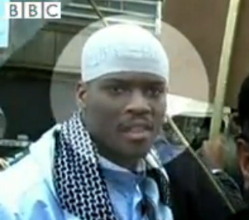 Michael Adebolajo, taking part in an Islamist demonstration in 2007