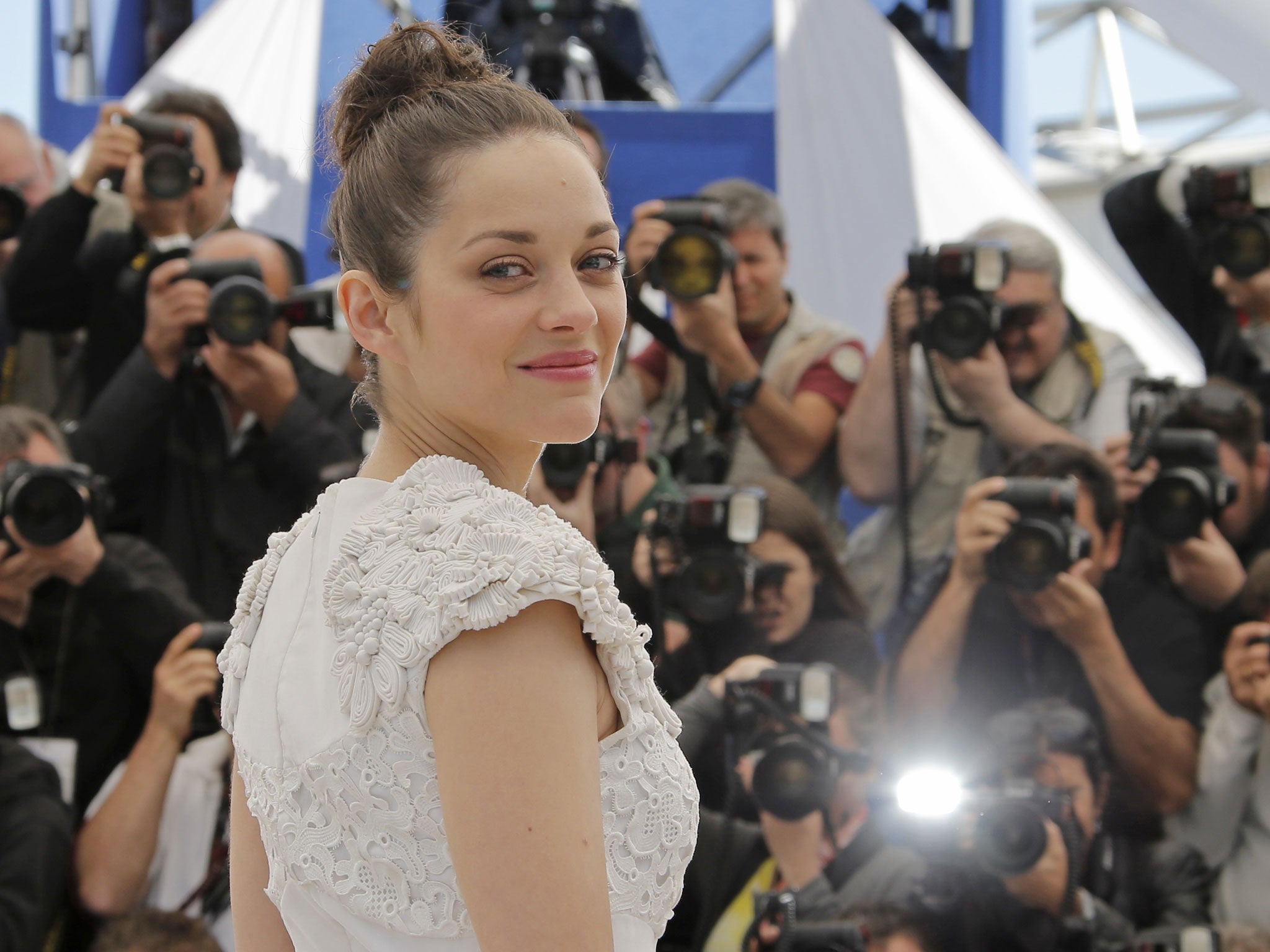 Marion Cotillard at a photocall for her new film 'The Immigrant'