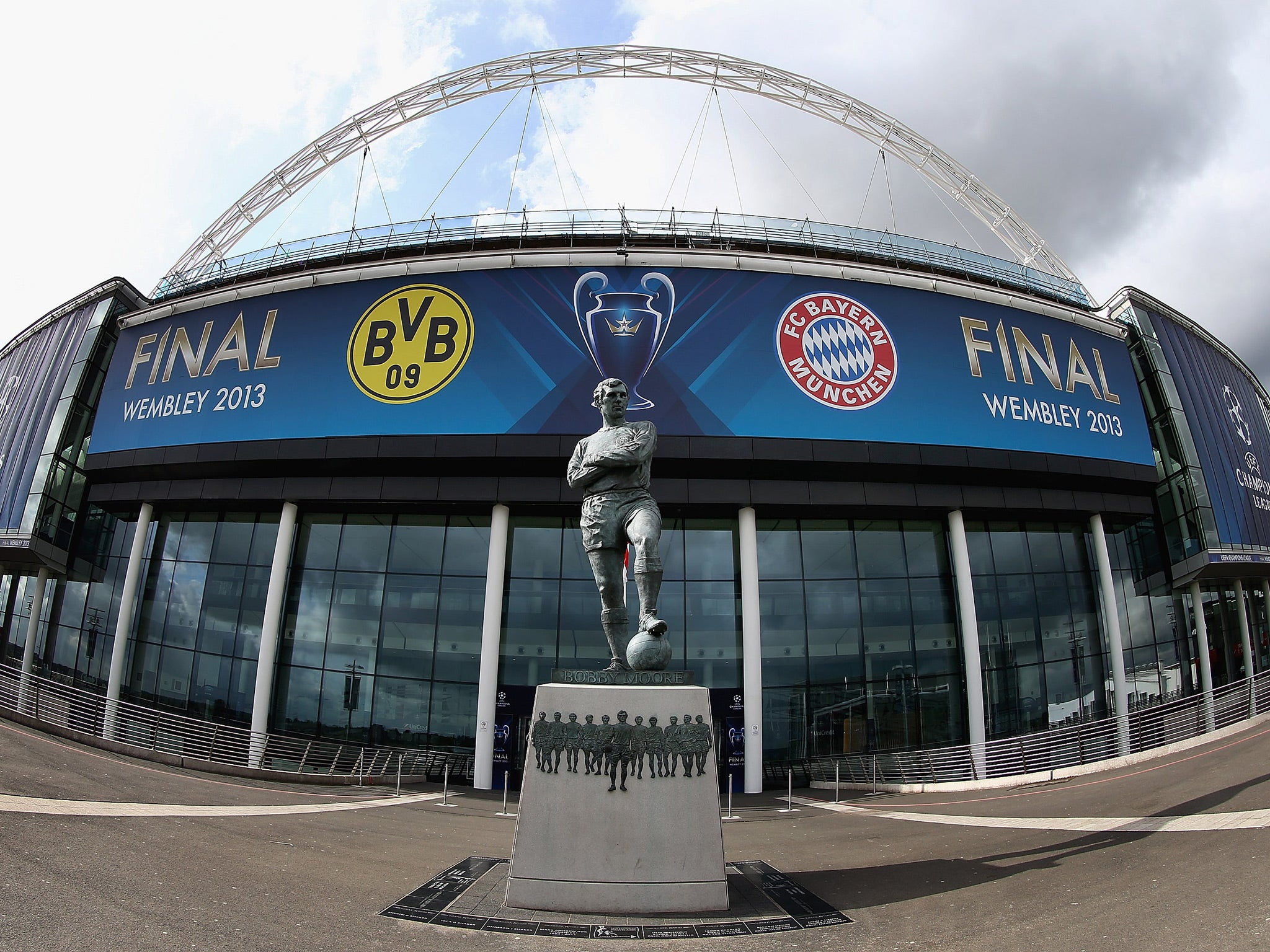 A view of Wembley Stadium ahead of the Champions League final