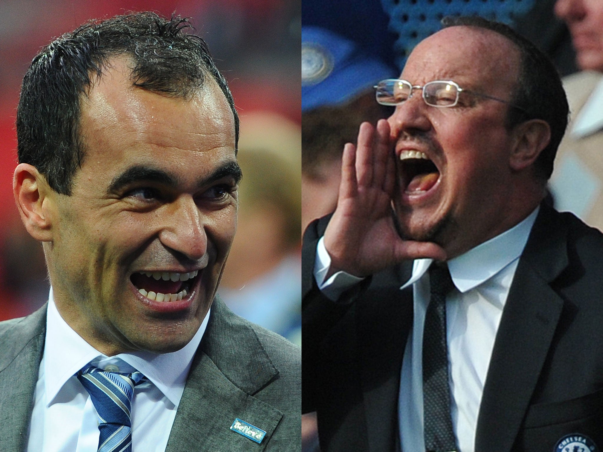 Roberto Martinez (l) and Rafa Benitez