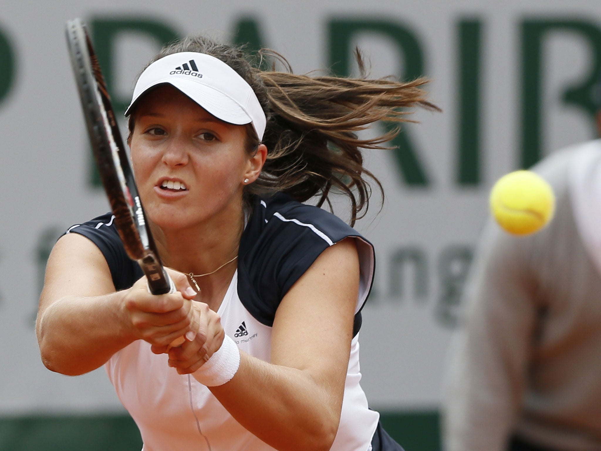 Laura Robson returns to eventual winner Caroline Wozniacki