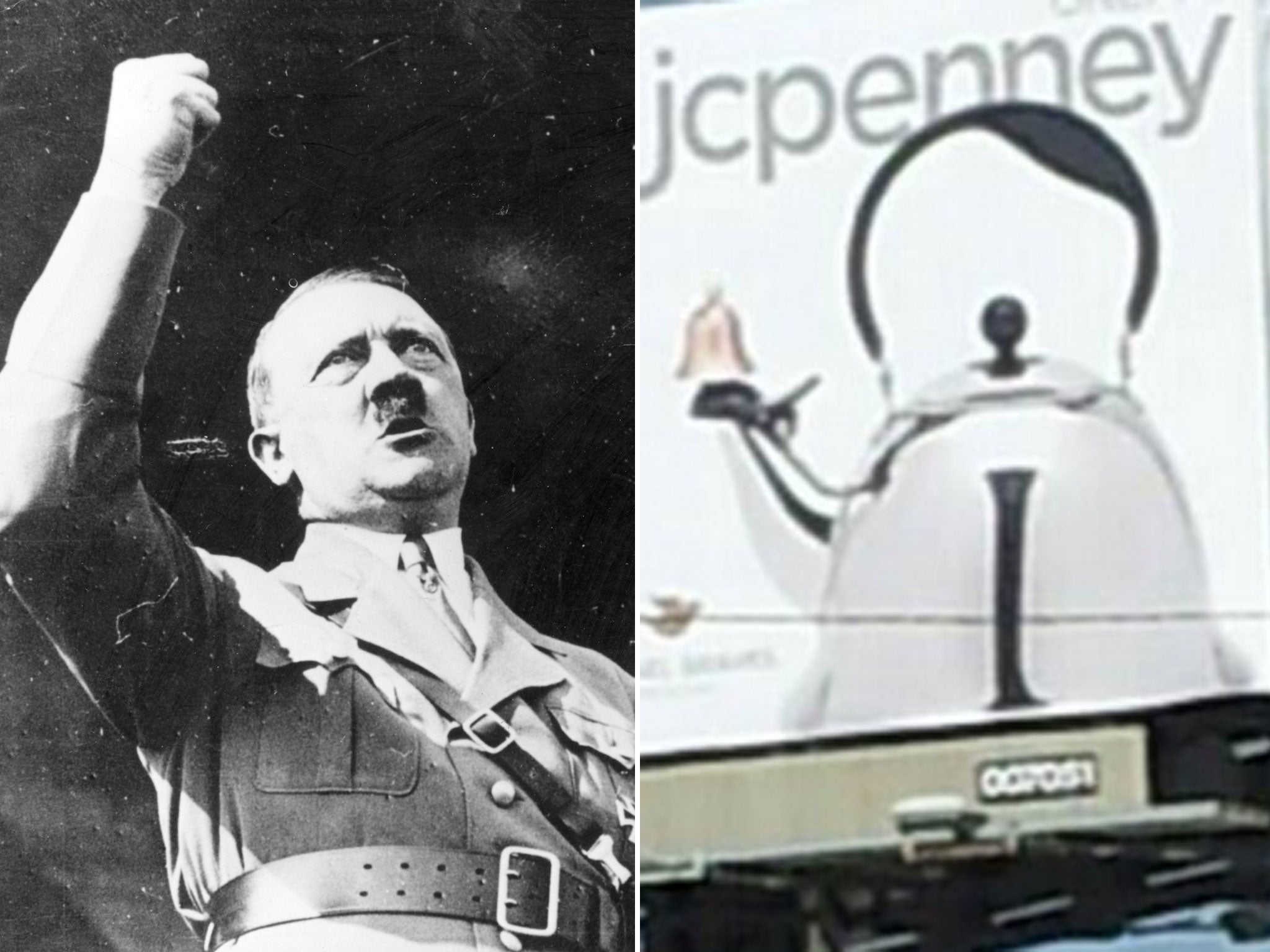 Adolf Hitler (left) and his look-alike kettle