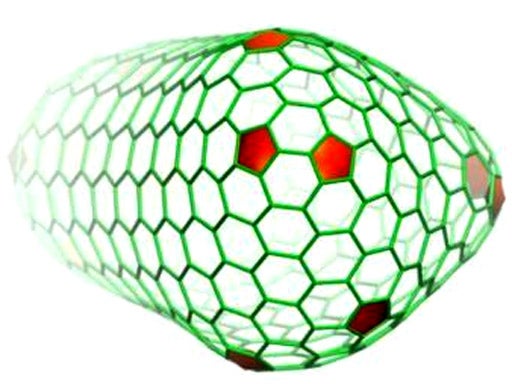 The cone-shaped structure of the Aids virus shield or ‘capsid’