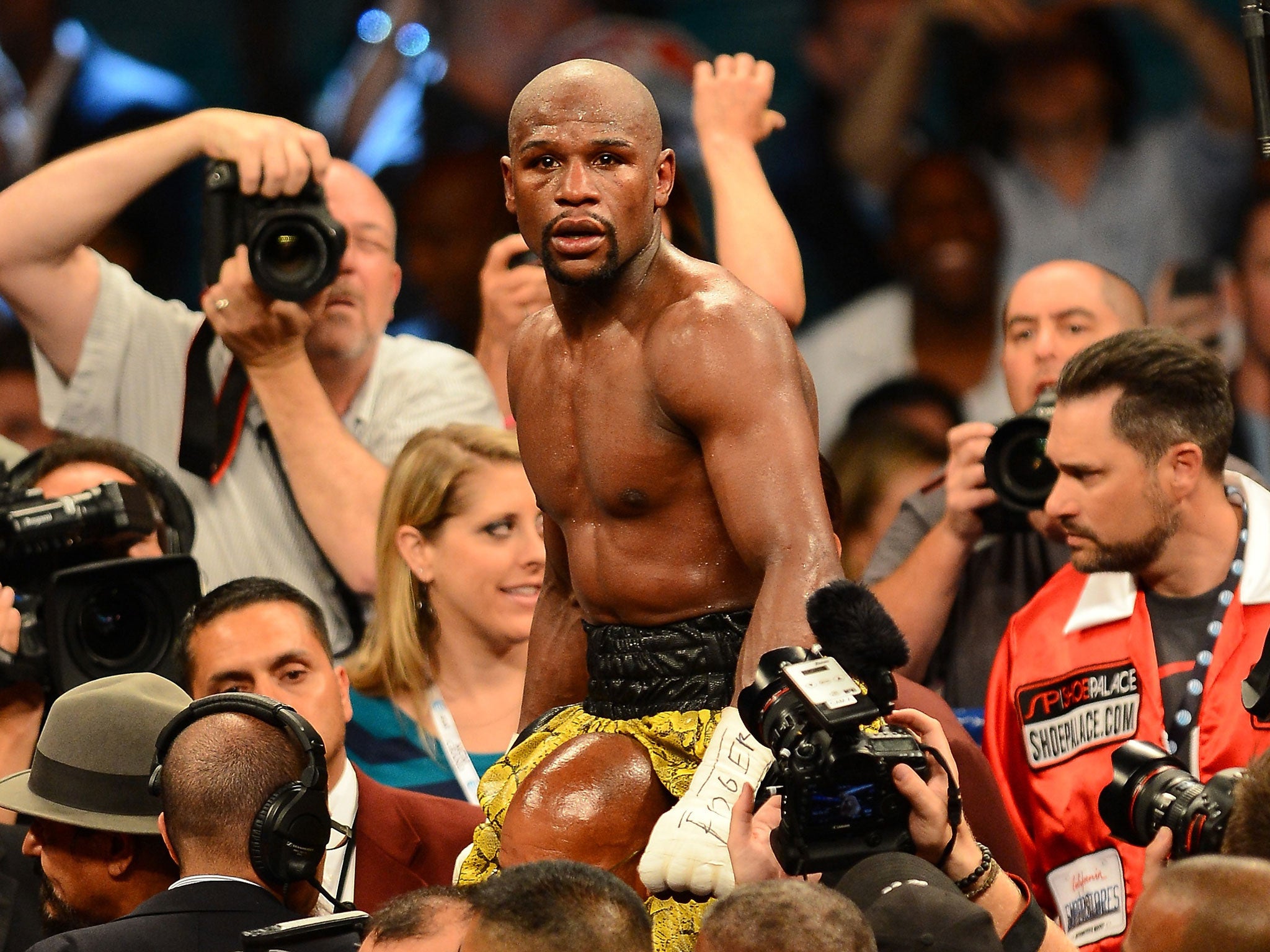 Floyd Mayweather has confirmed he will put his unbeaten record on the line