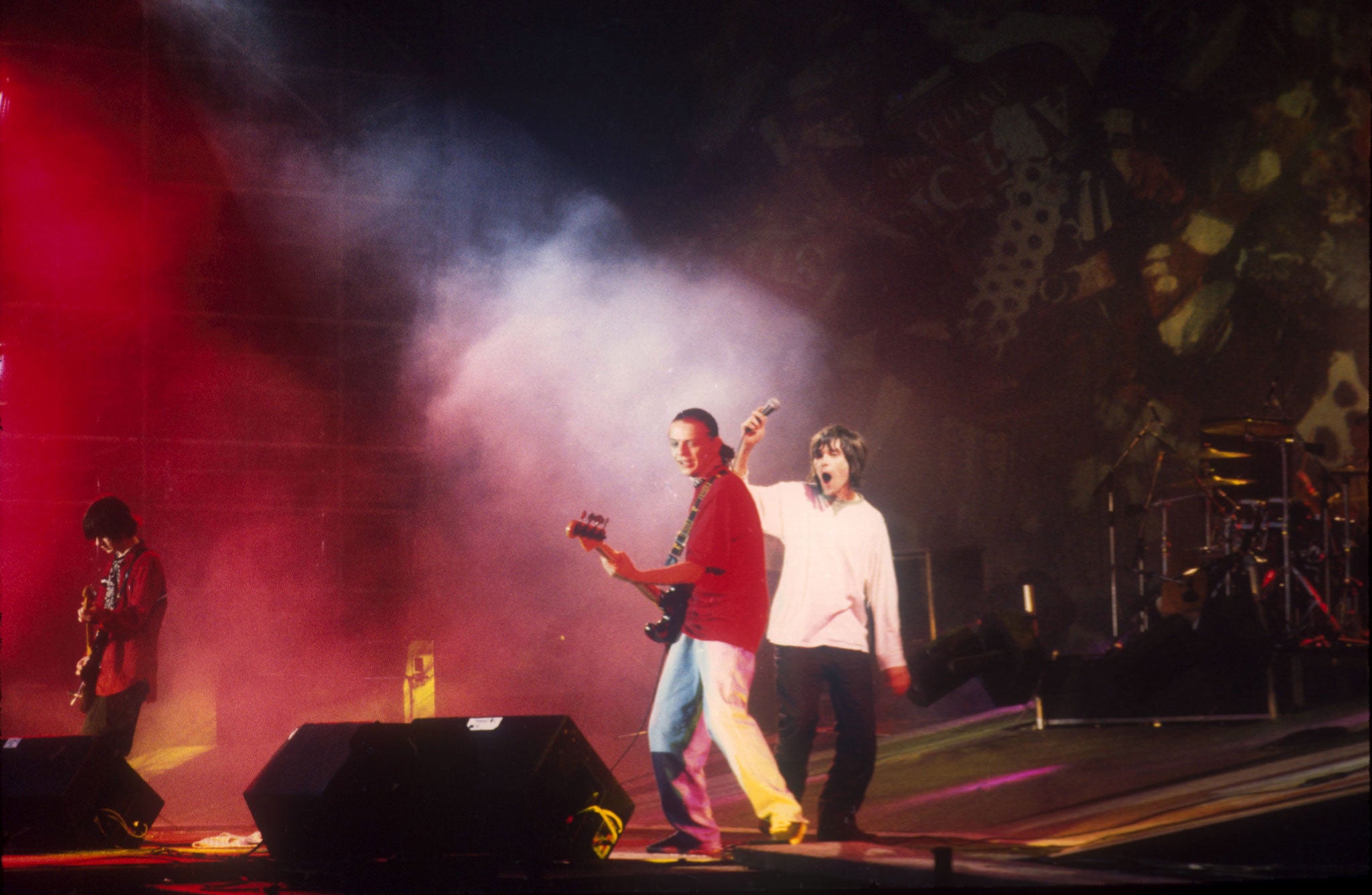 ‘The time is now’: The Stone Roses performing at Spike Island in 1990 (Rex)