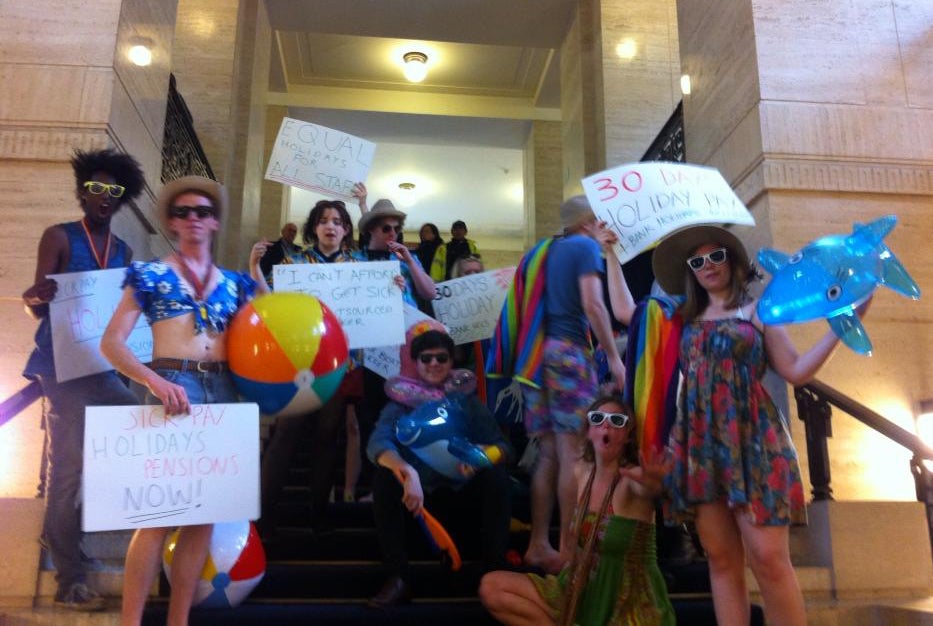 ULU protestors at the Senate House