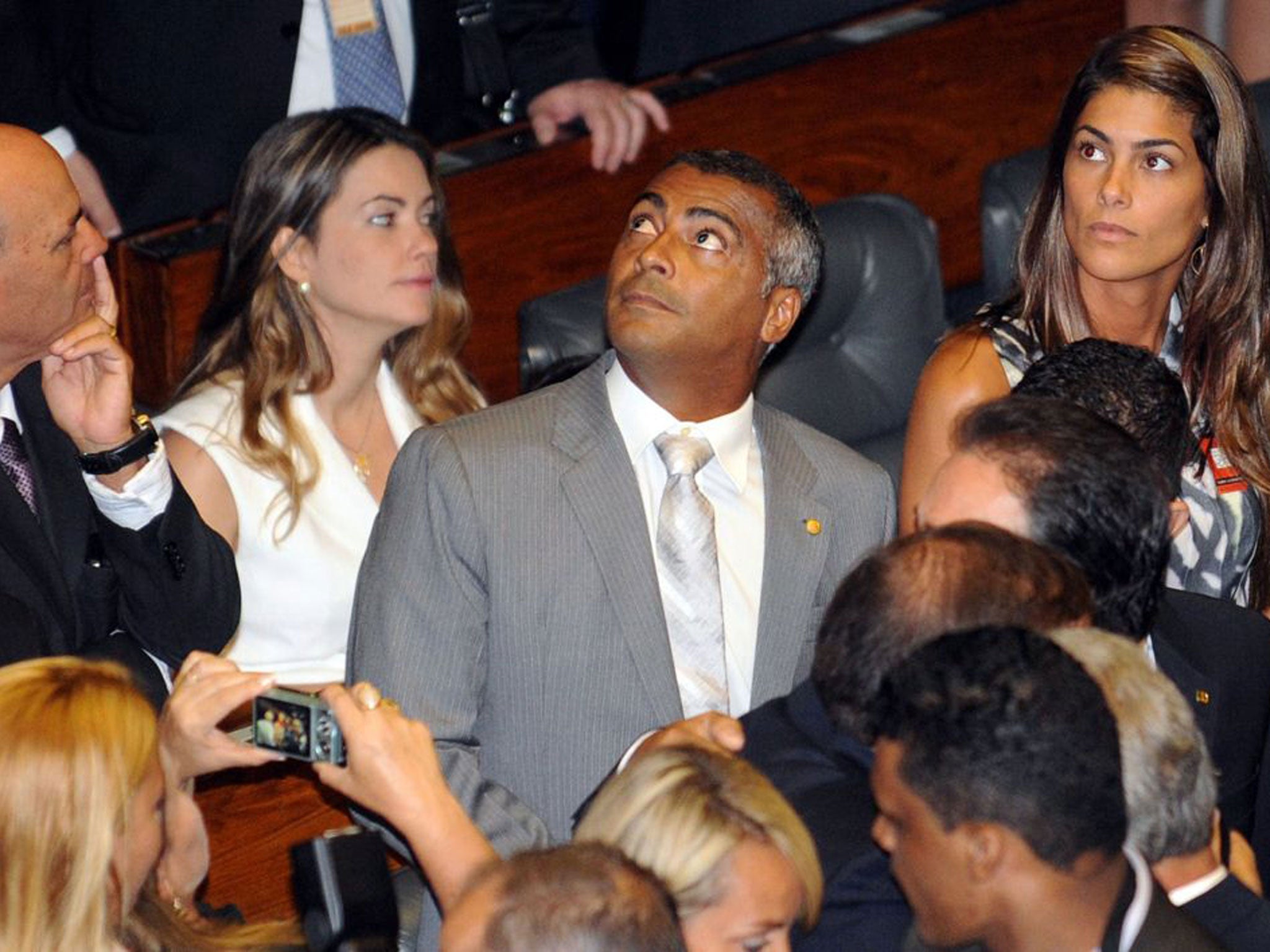 Romario the Socialist MP and (below) as a World Cup winner in 1994