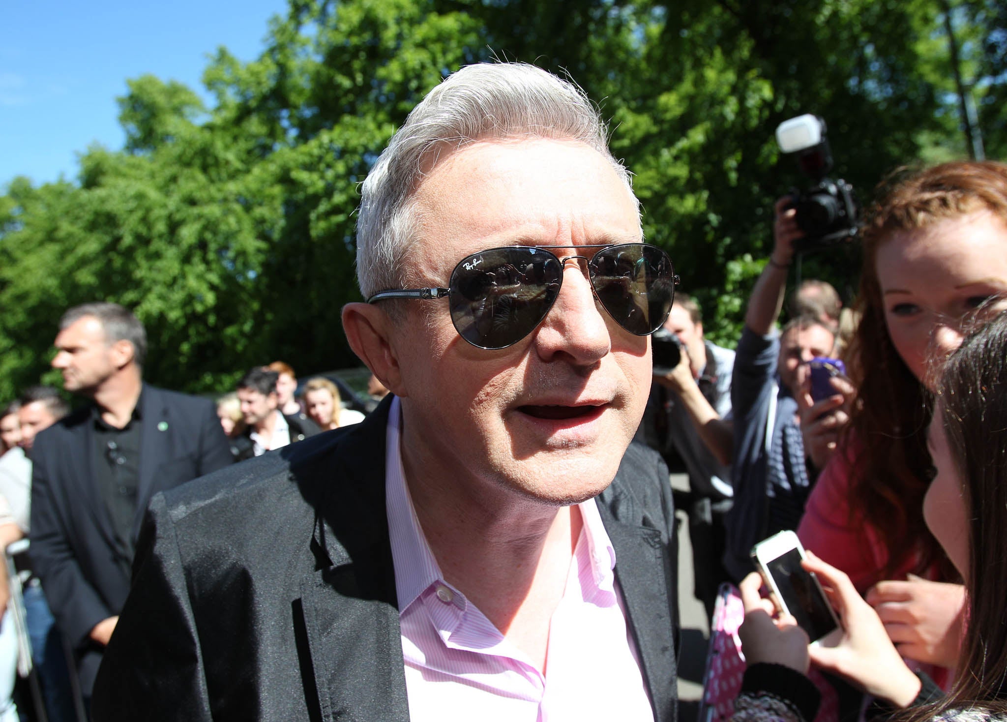 X Factor judge Louis Walsh in Glasgow.