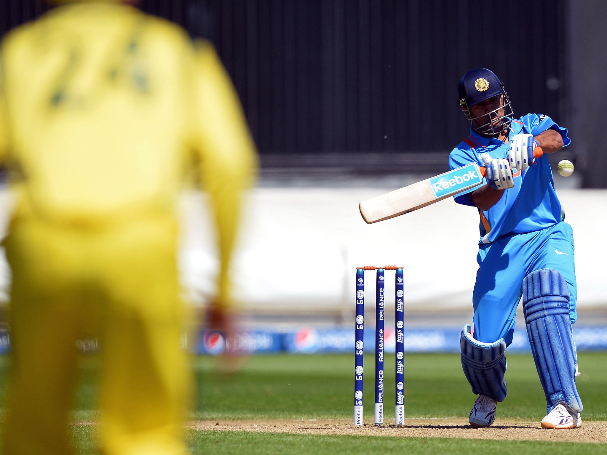 Dhoni on the attack