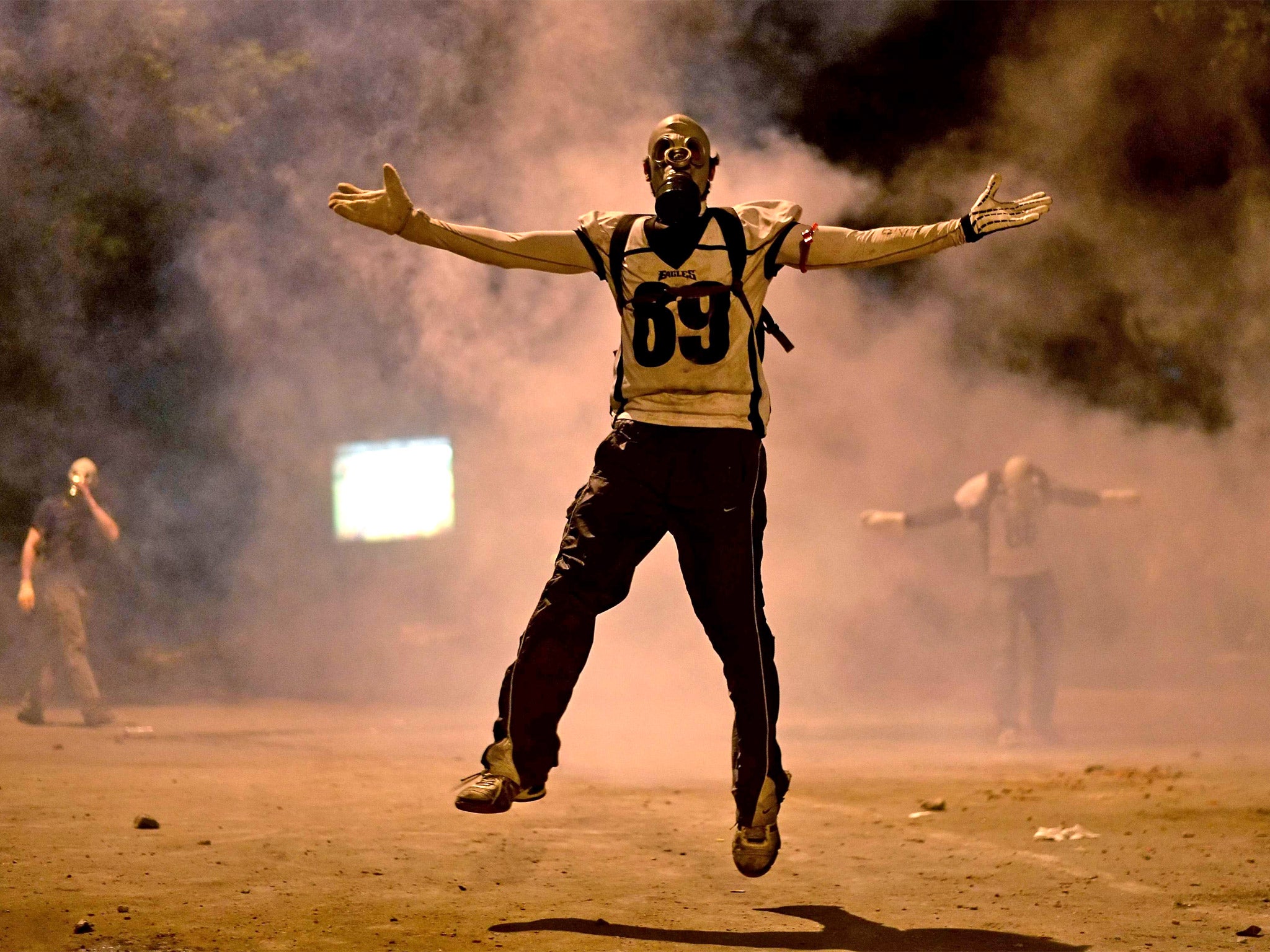 Protesters clashing with riot police in Istanbul