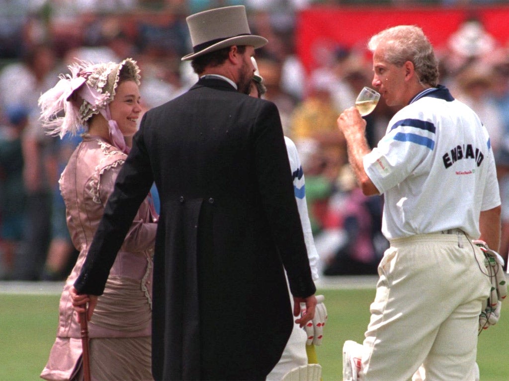 David Gower shows the common touch during his days as England captain