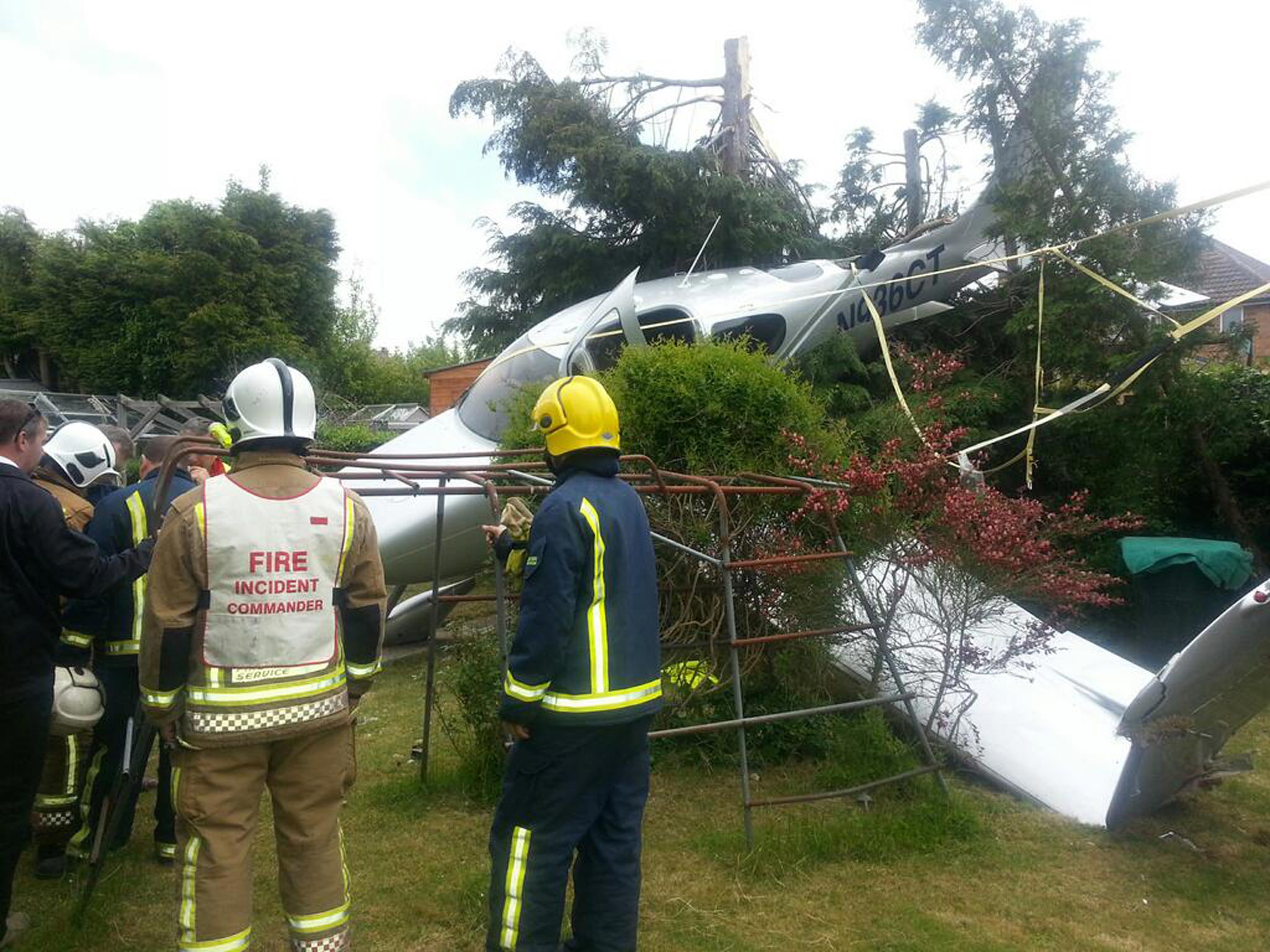A picture of the crash tweeted by Gloucestershire County Council