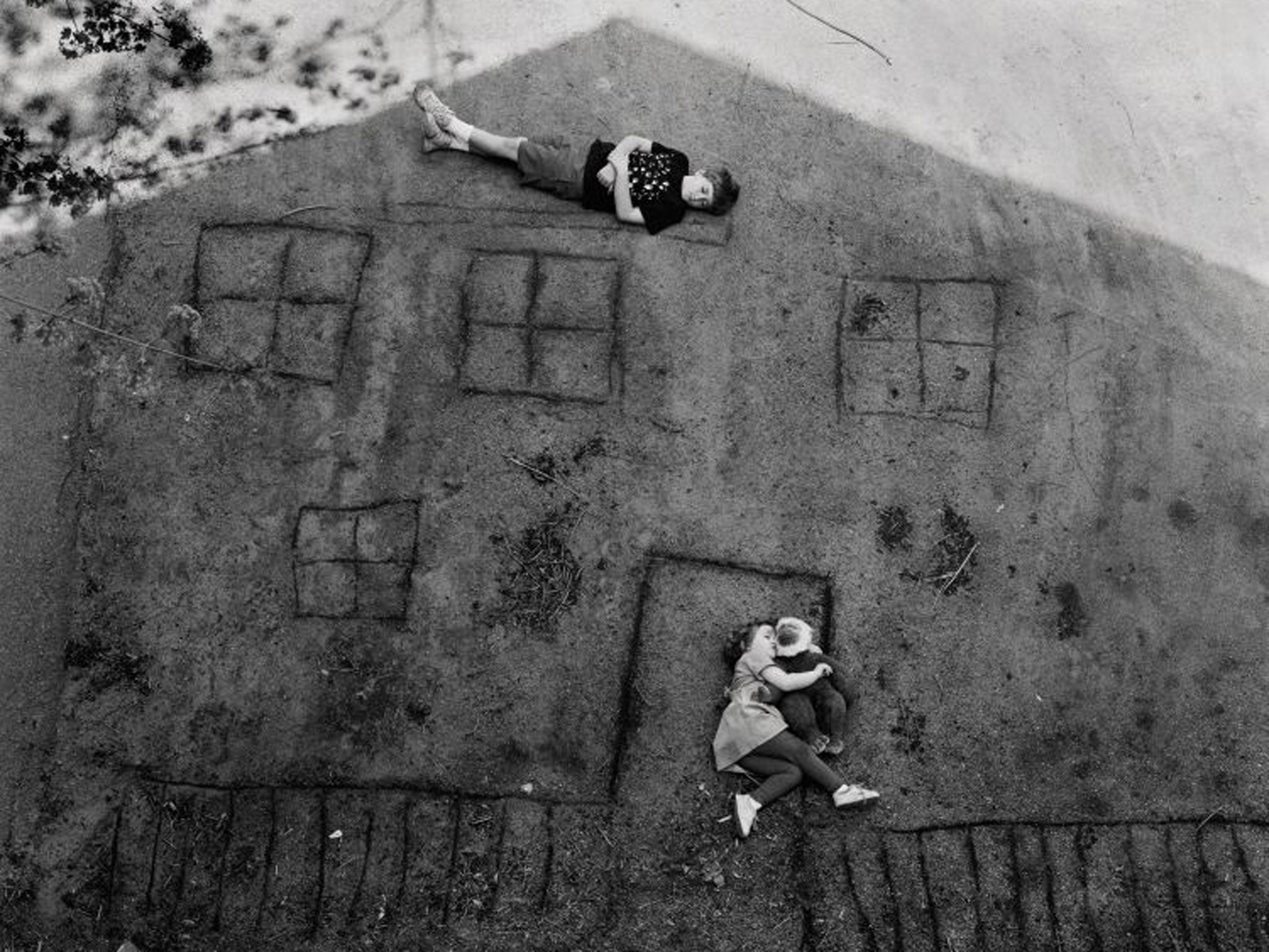 Laura and Brady in the Shadow of Our House, 1994